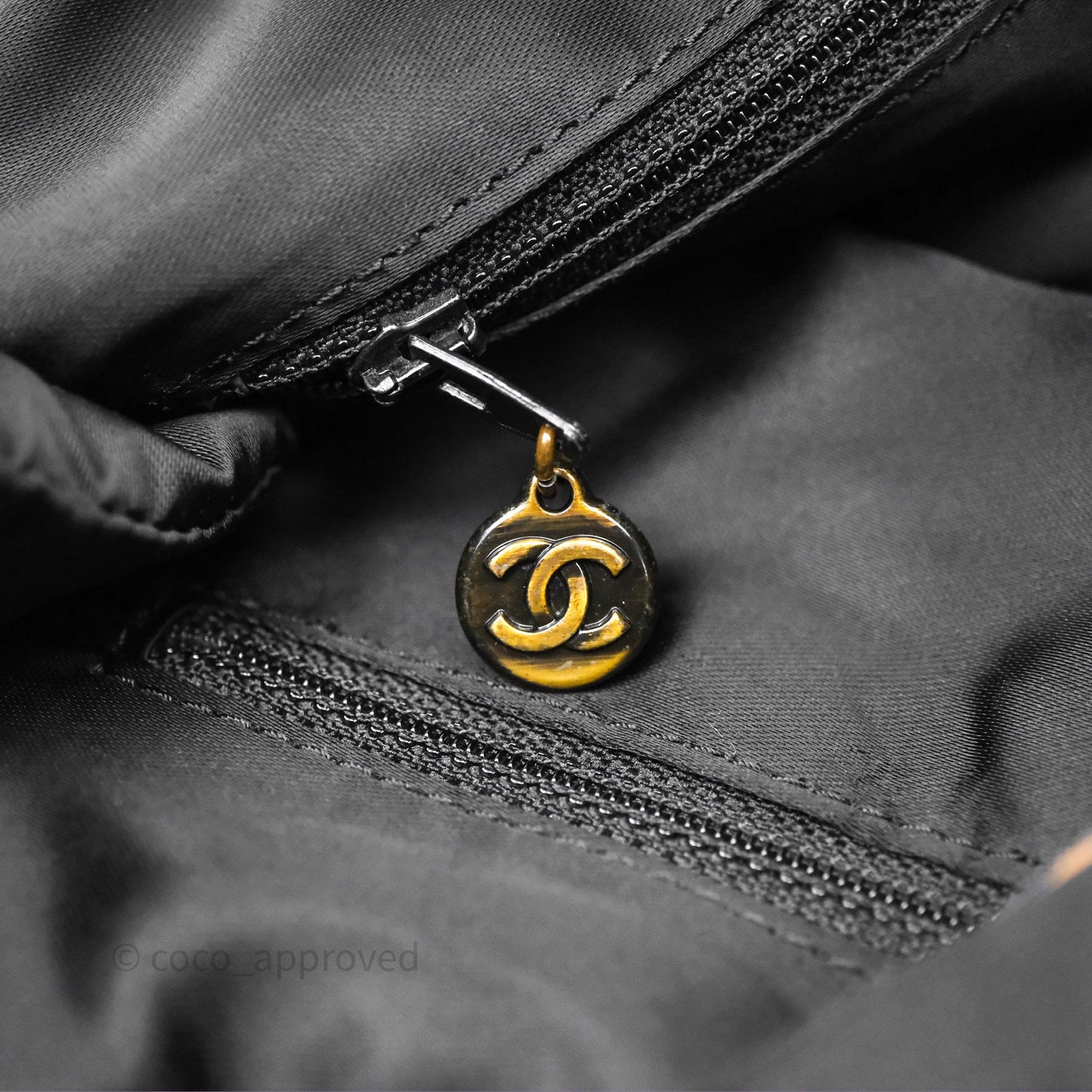 Chanel Vintage Top Handle Ring Bag Black Lambskin