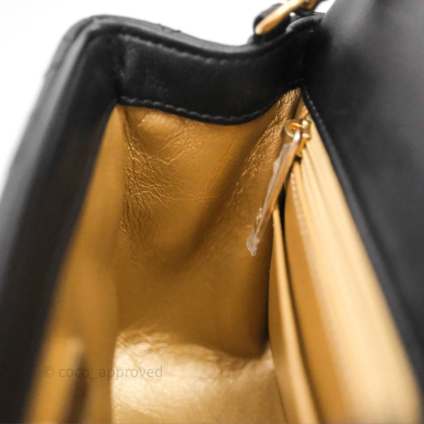 Chanel Pearl Crush Mini Square Quilted Black Lambskin Aged Gold Hardware