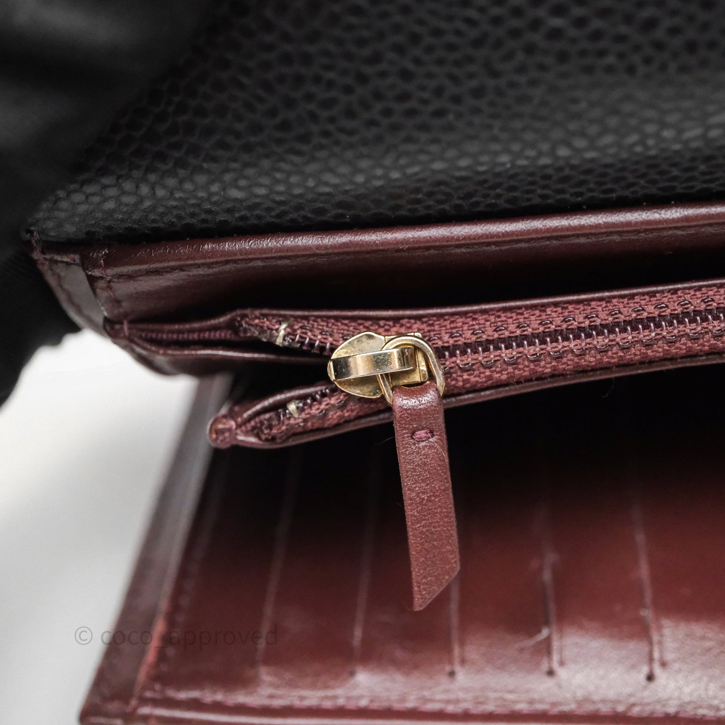 Chanel Quilted Medium Flap Wallet Black Caviar Gold Hardware