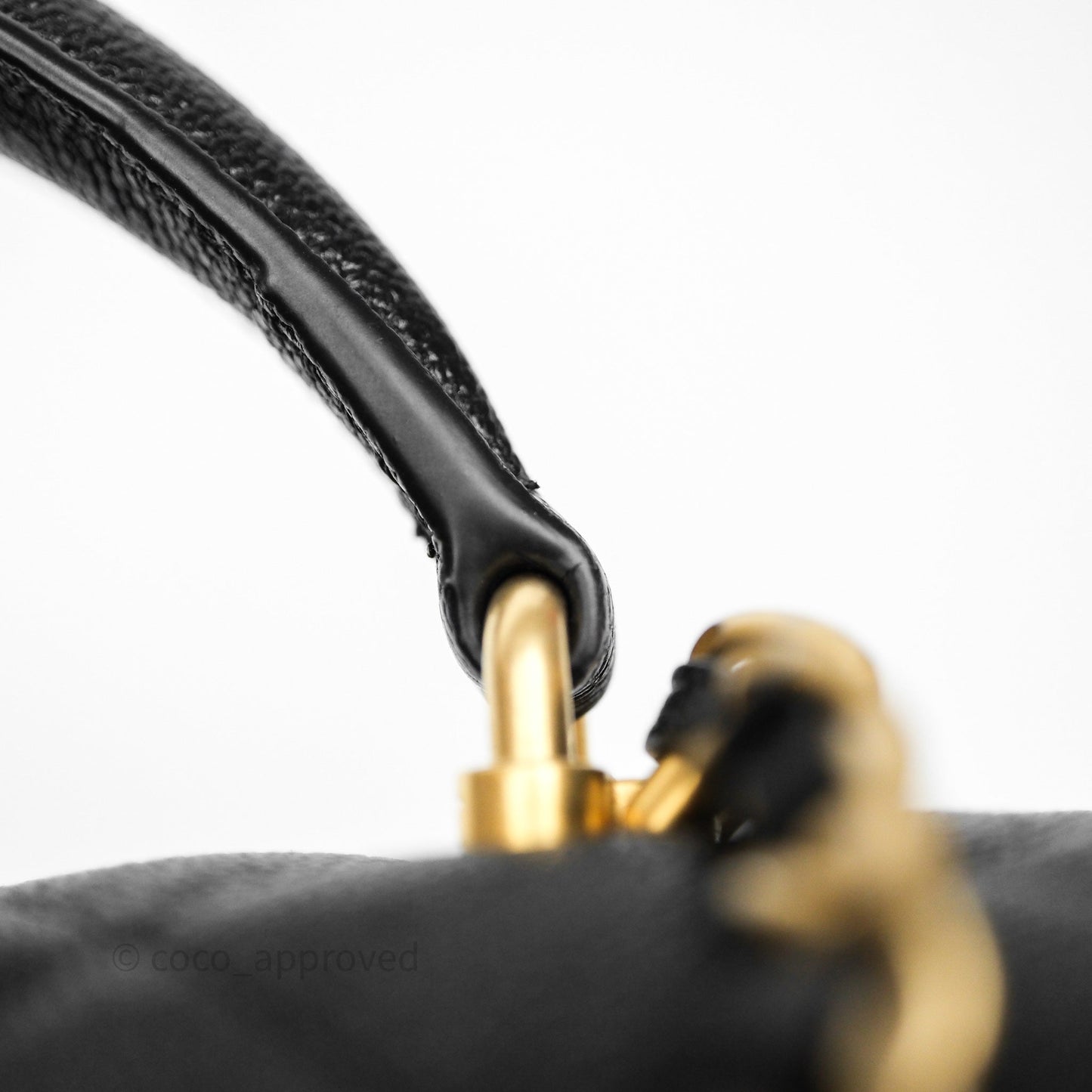 Chanel Top Handle Mini Rectangular Flap Bag Black Caviar Aged Gold Hardware