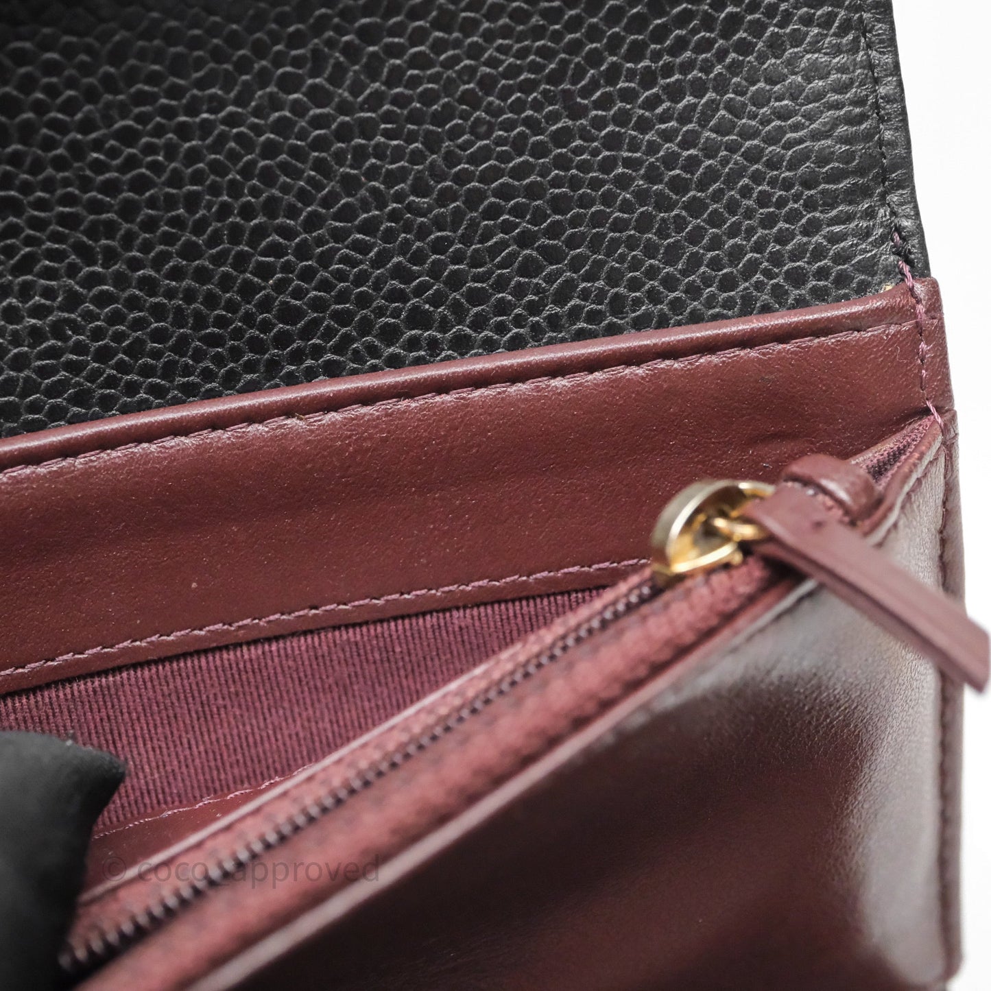 Chanel Quilted Medium Flap Wallet Black Caviar Gold Hardware
