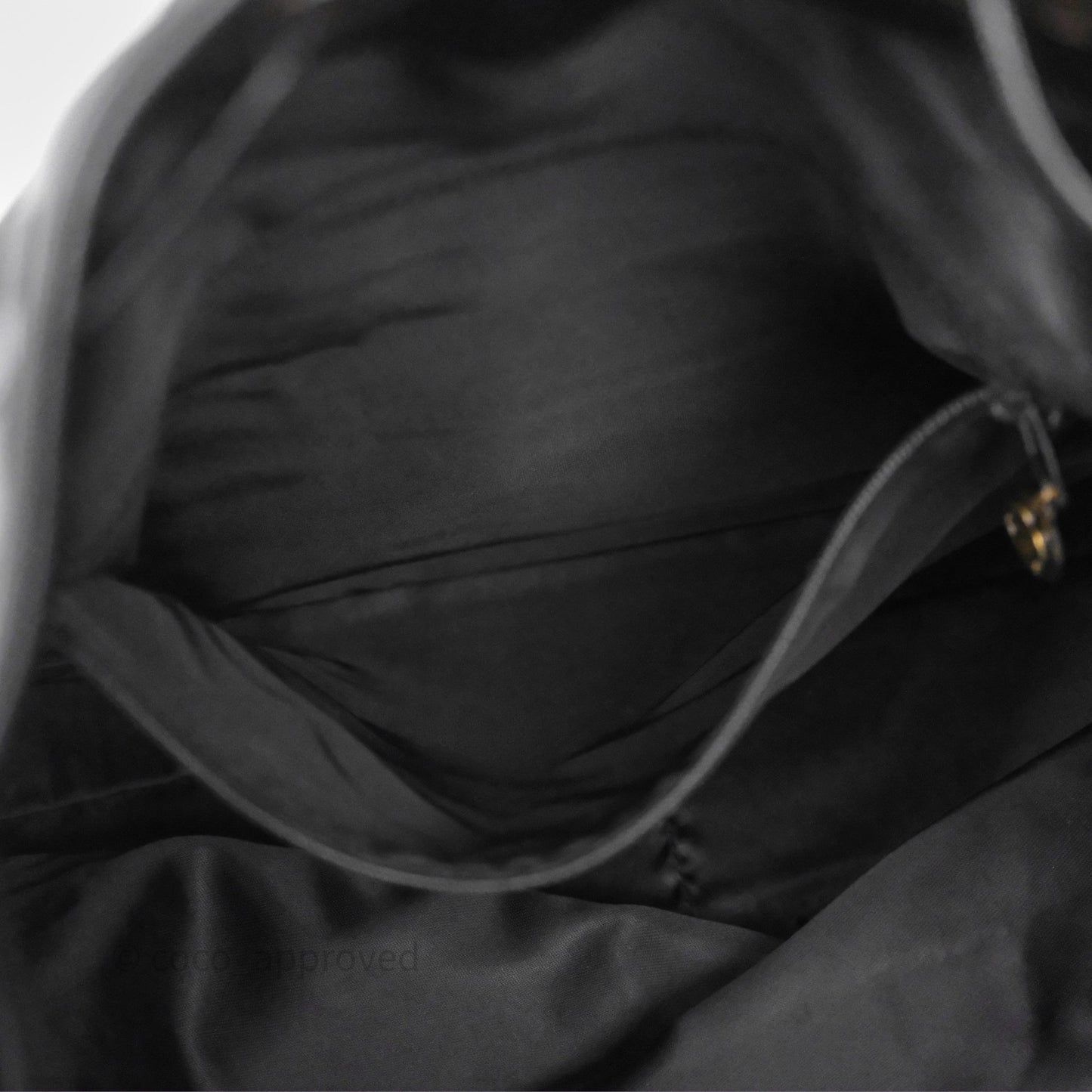 Chanel Vintage Top Handle Ring Bag Black Lambskin
