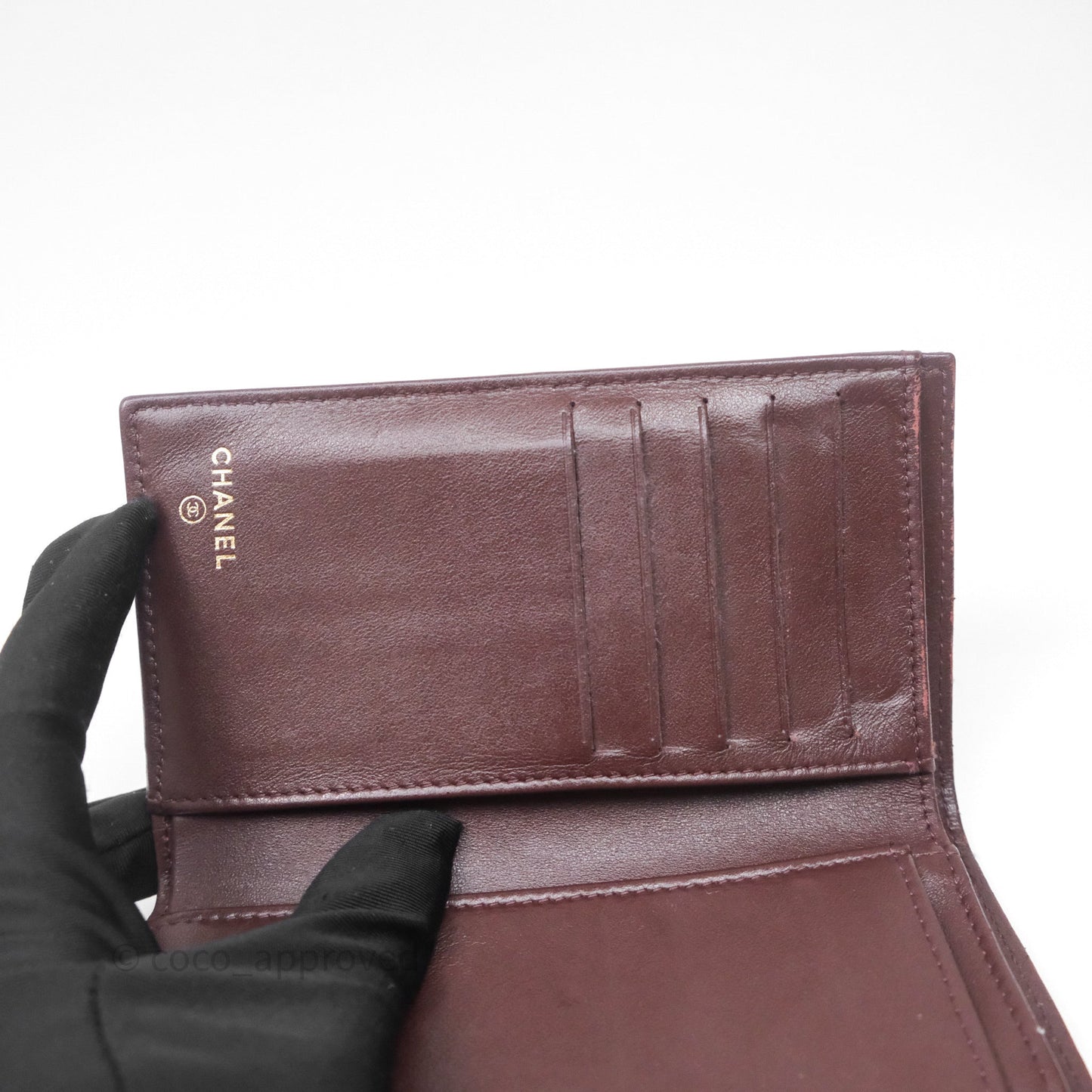 Chanel Quilted Medium Flap Wallet Black Caviar Gold Hardware