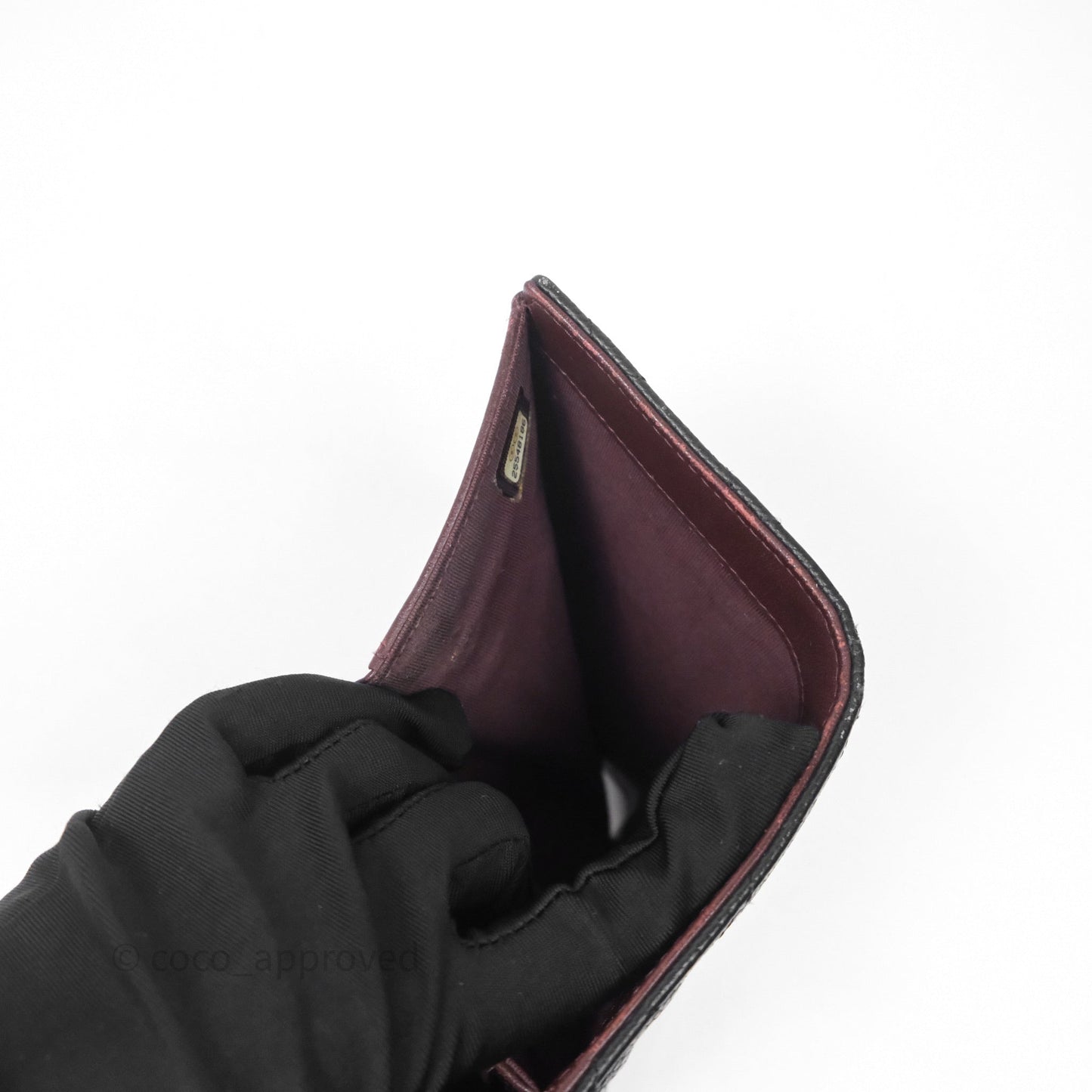 Chanel Quilted Medium Flap Wallet Black Caviar Gold Hardware