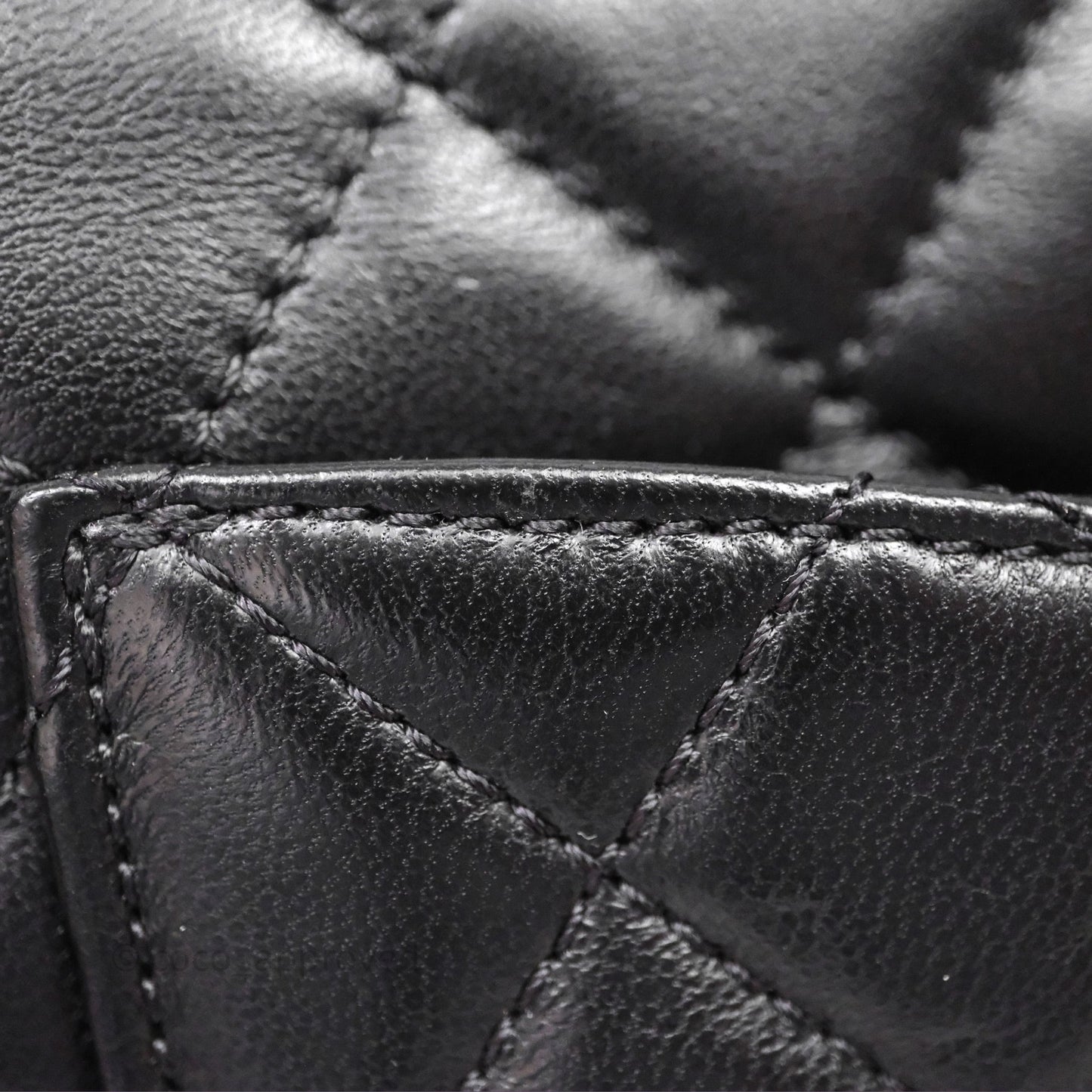 Chanel Pearl Crush Mini Square Quilted Black Lambskin Aged Gold Hardware