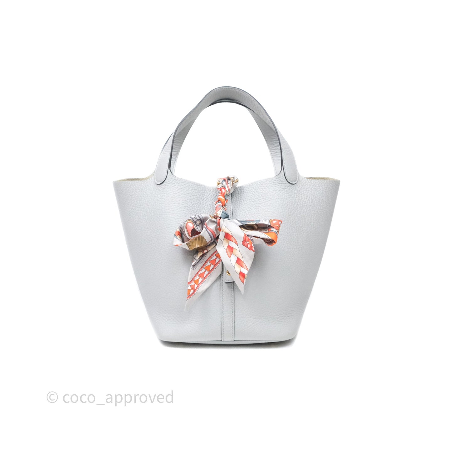 Hermès Picotin 22 Bleu Pale 08 Clemence Gold Hardware