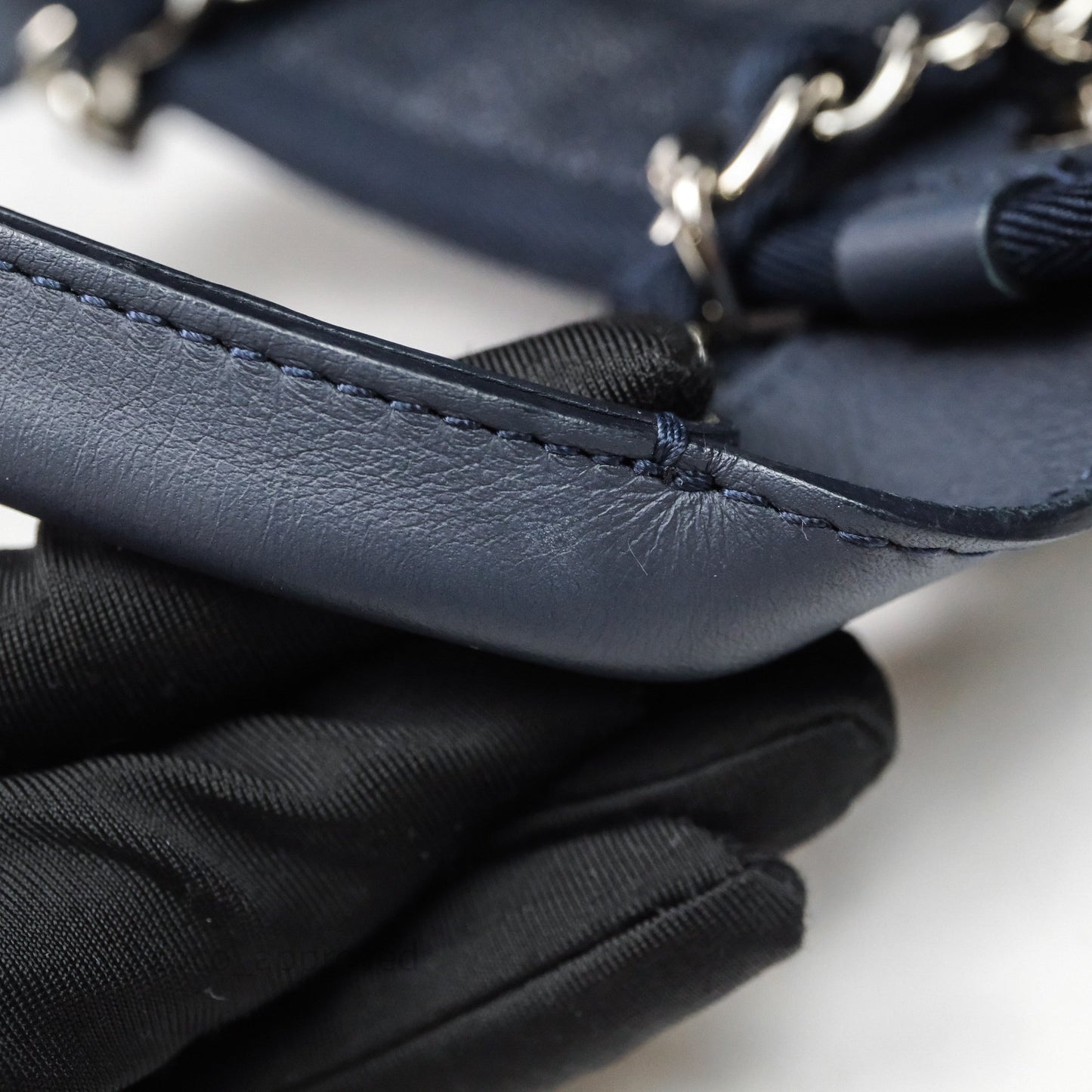 Chanel Large Deauville Tote Denim Canvas Silver Hardware