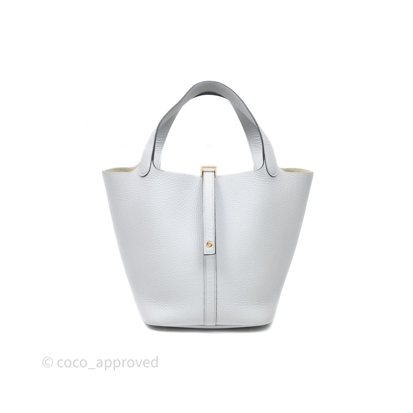 Hermès Picotin 22 Bleu Pale 08 Clemence Gold Hardware