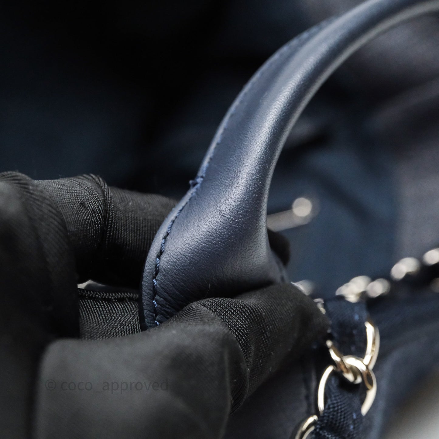 Chanel Large Deauville Tote Denim Canvas Silver Hardware