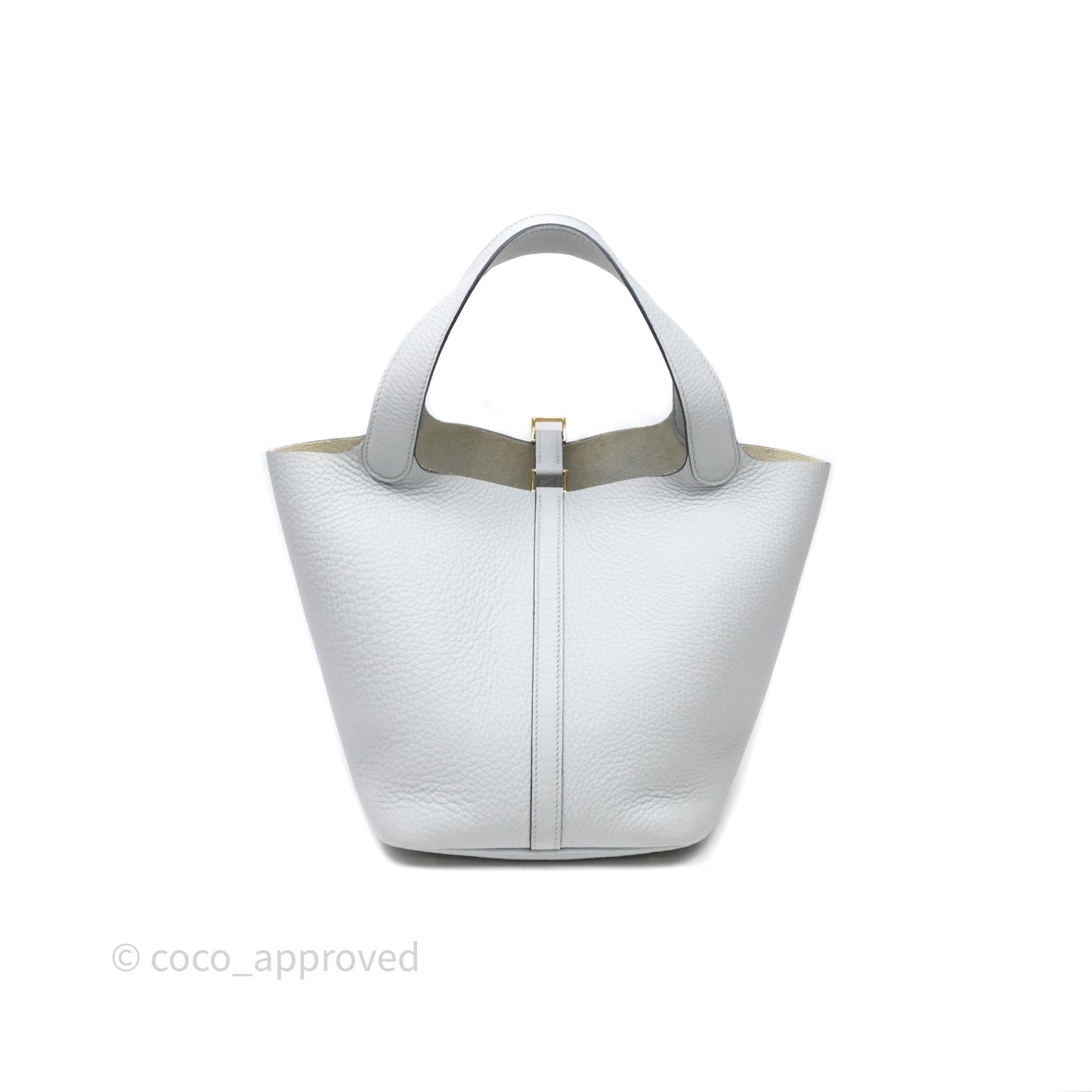 Hermès Picotin 22 Bleu Pale 08 Clemence Gold Hardware