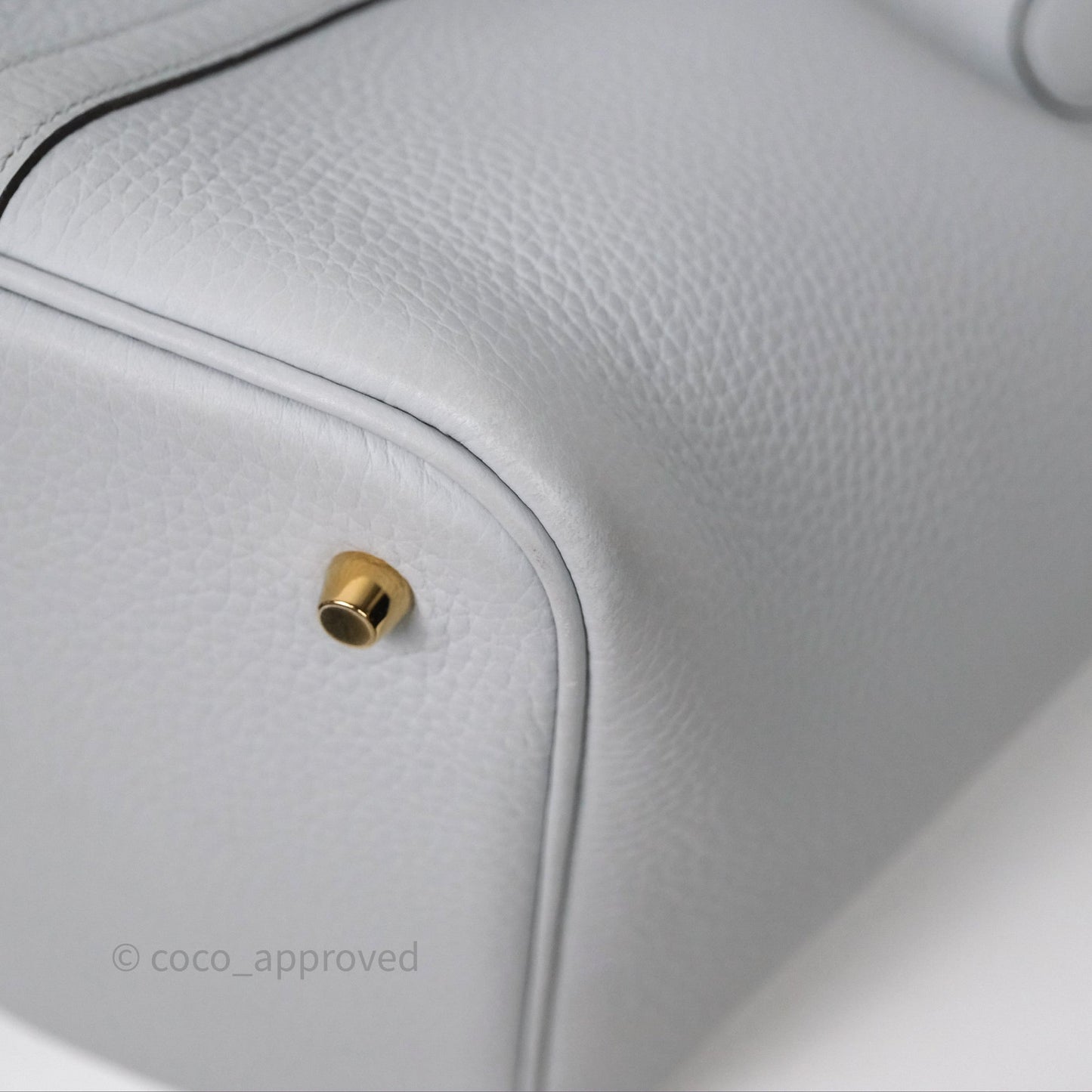Hermès Picotin 22 Bleu Pale 08 Clemence Gold Hardware