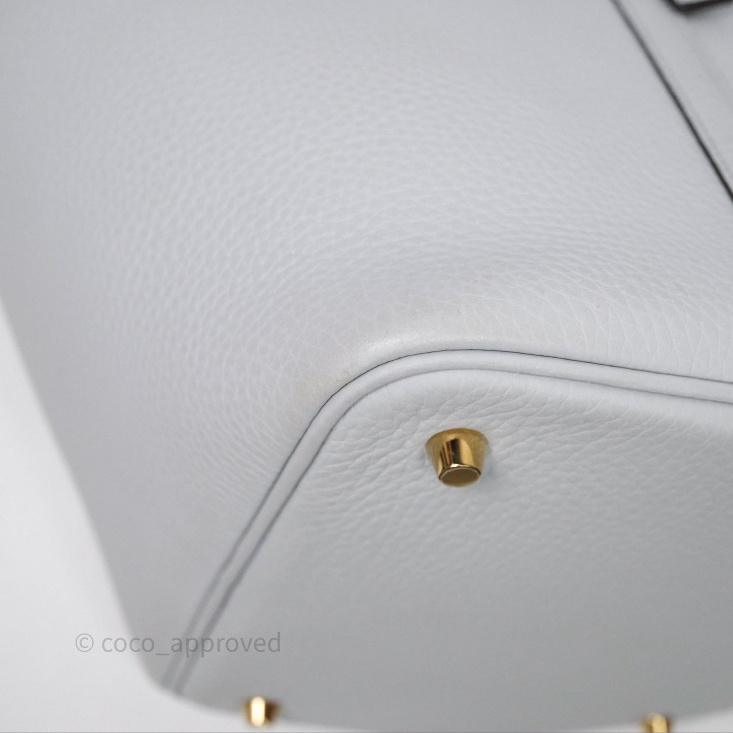 Hermès Picotin 22 Bleu Pale 08 Clemence Gold Hardware