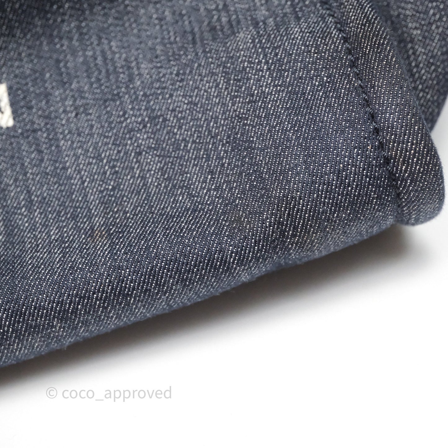 Chanel Large Deauville Tote Denim Canvas Silver Hardware