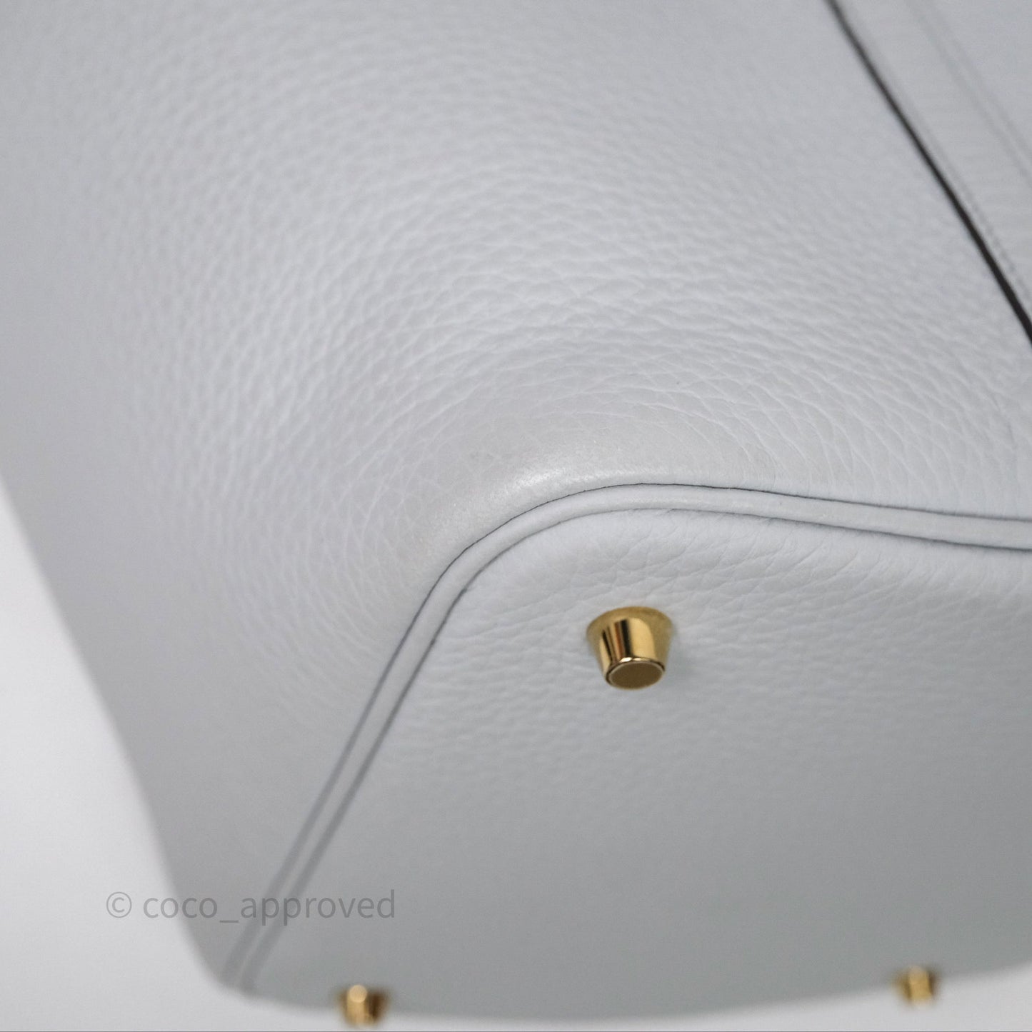 Hermès Picotin 22 Bleu Pale 08 Clemence Gold Hardware