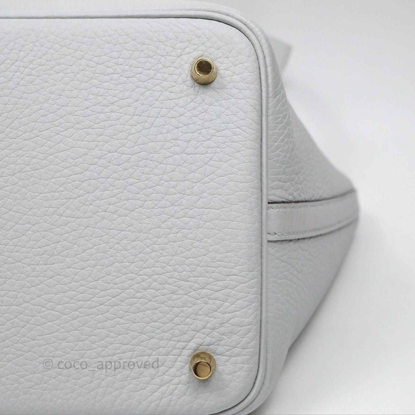 Hermès Picotin 22 Bleu Pale 08 Clemence Gold Hardware