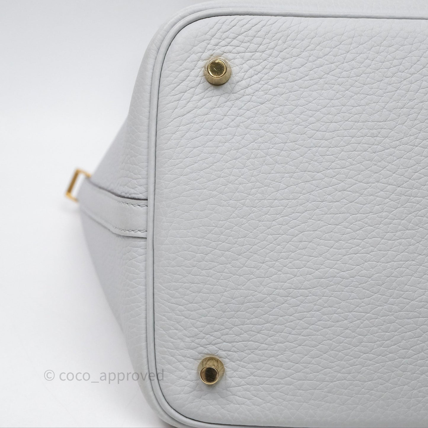 Hermès Picotin 22 Bleu Pale 08 Clemence Gold Hardware