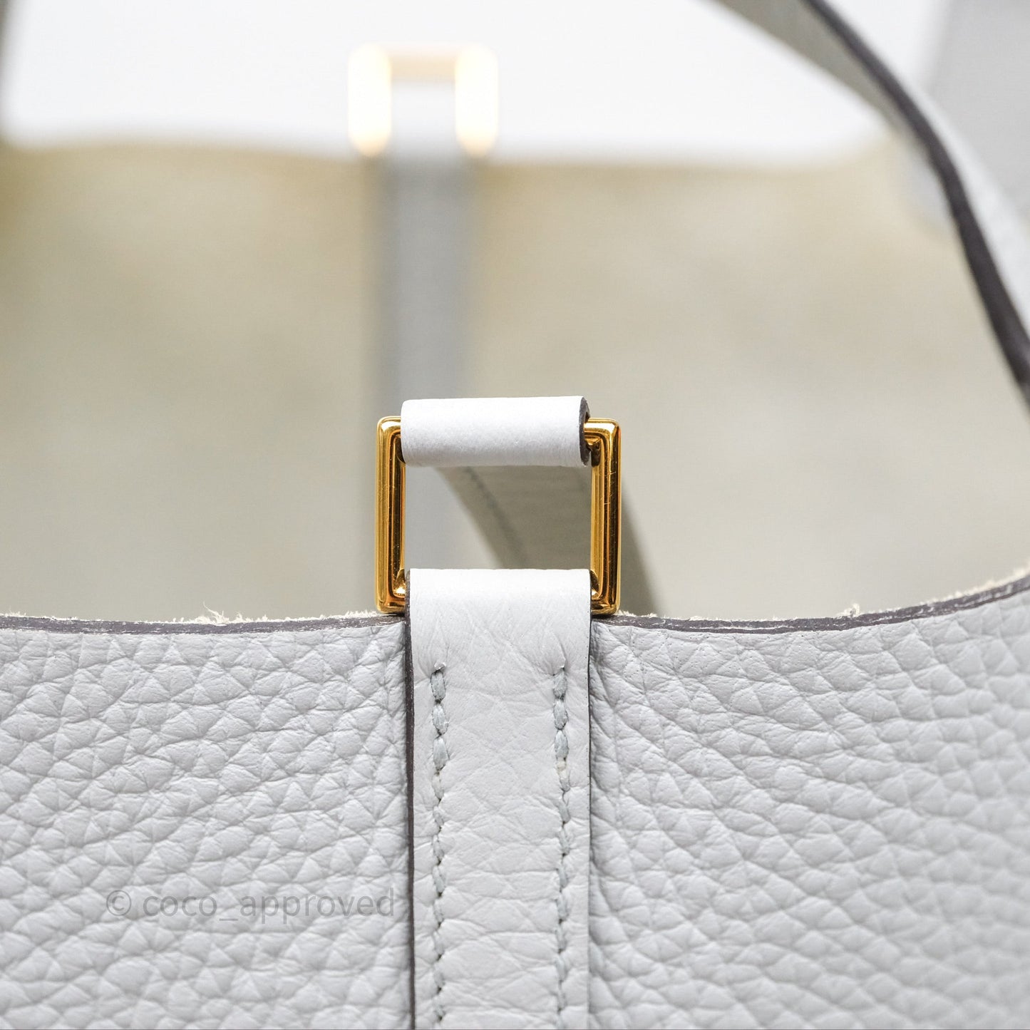 Hermès Picotin 22 Bleu Pale 08 Clemence Gold Hardware