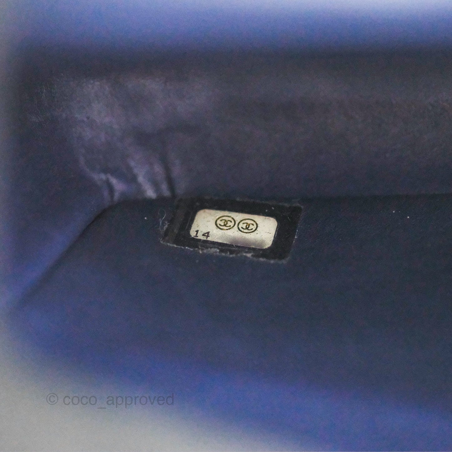 Chanel Classic M/L Medium Flap Navy Python Silver Hardware