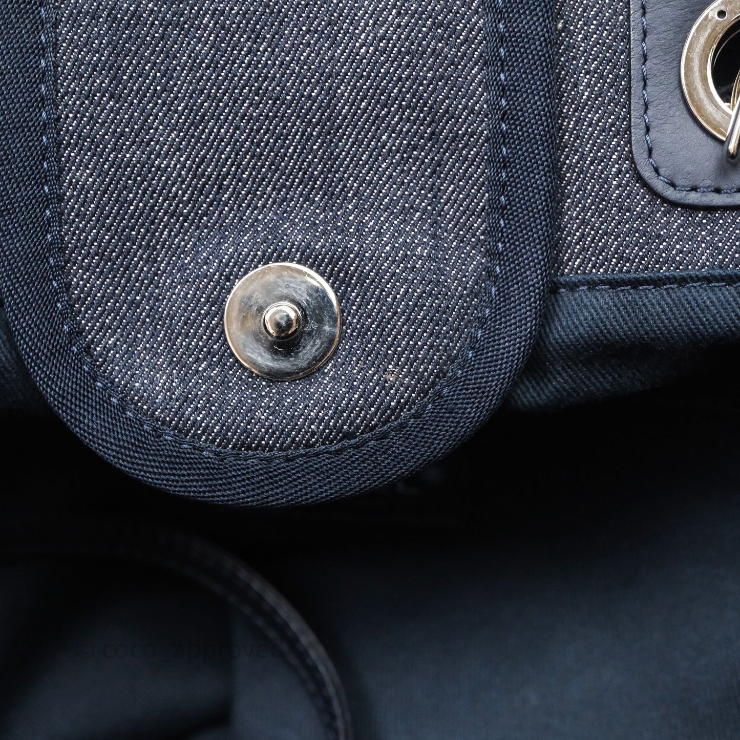 Chanel Large Deauville Tote Denim Canvas Silver Hardware