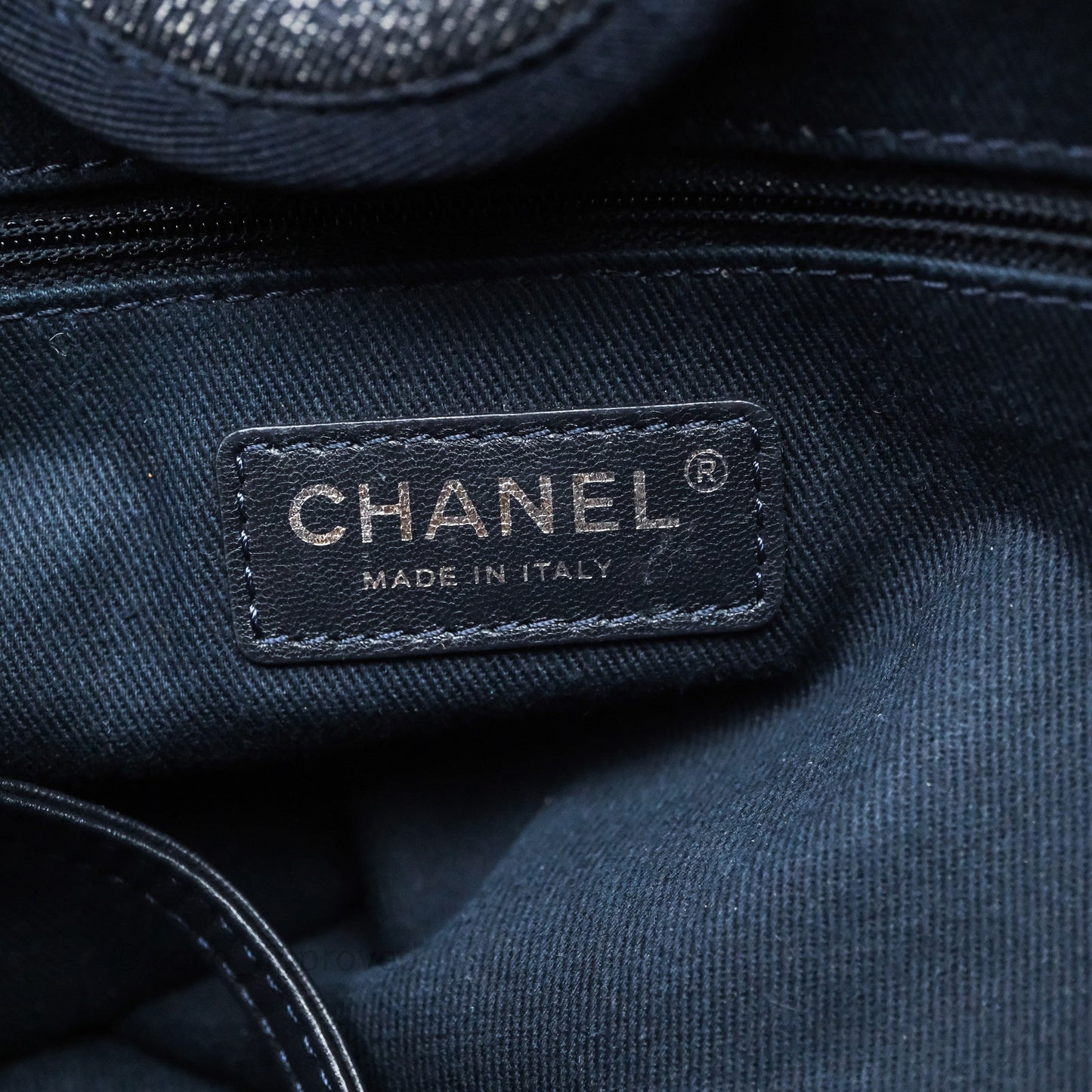 Chanel Large Deauville Tote Denim Canvas Silver Hardware