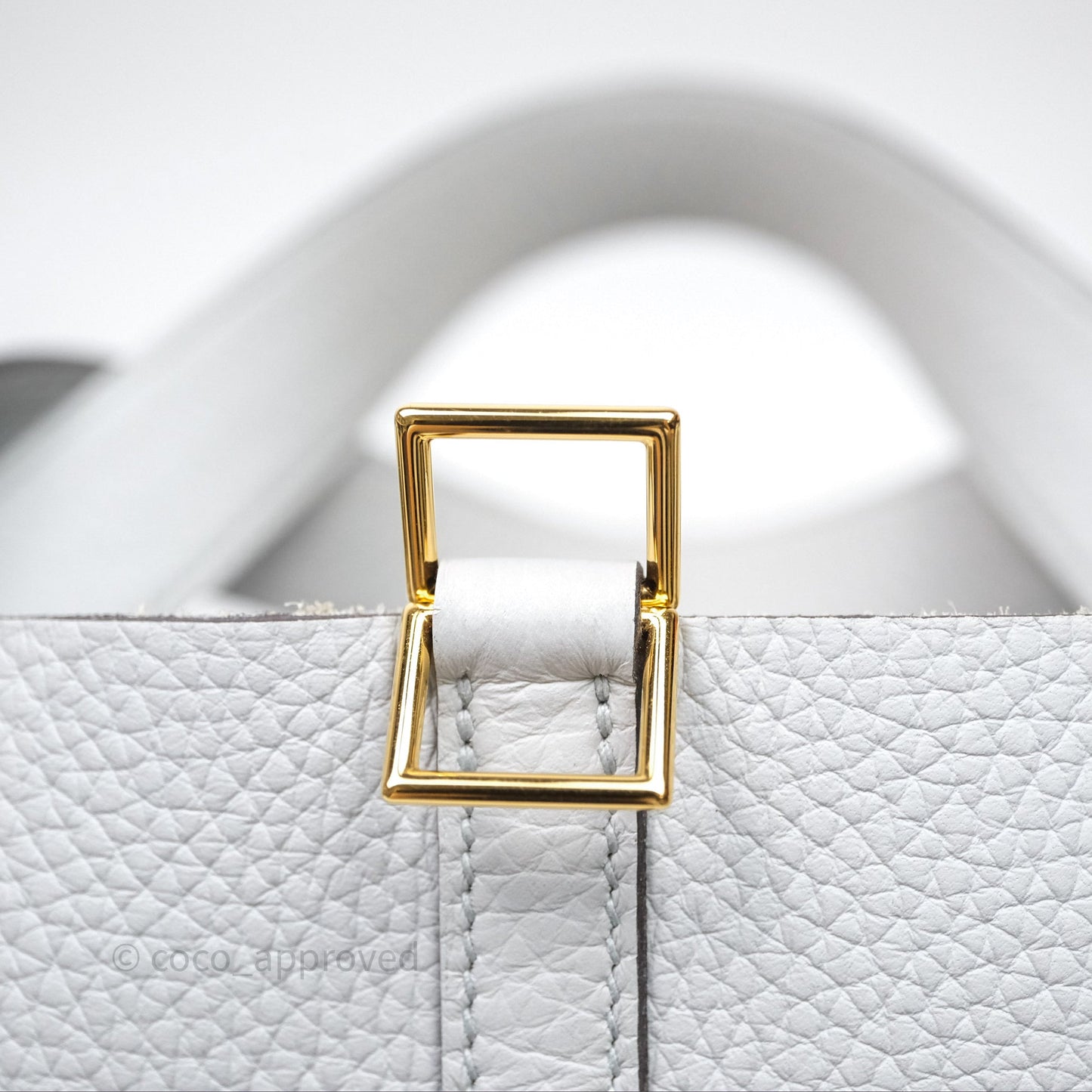 Hermès Picotin 22 Bleu Pale 08 Clemence Gold Hardware