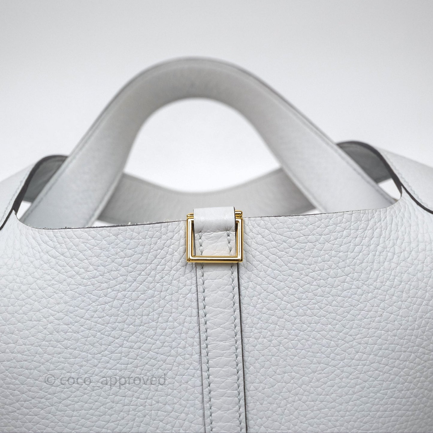 Hermès Picotin 22 Bleu Pale 08 Clemence Gold Hardware