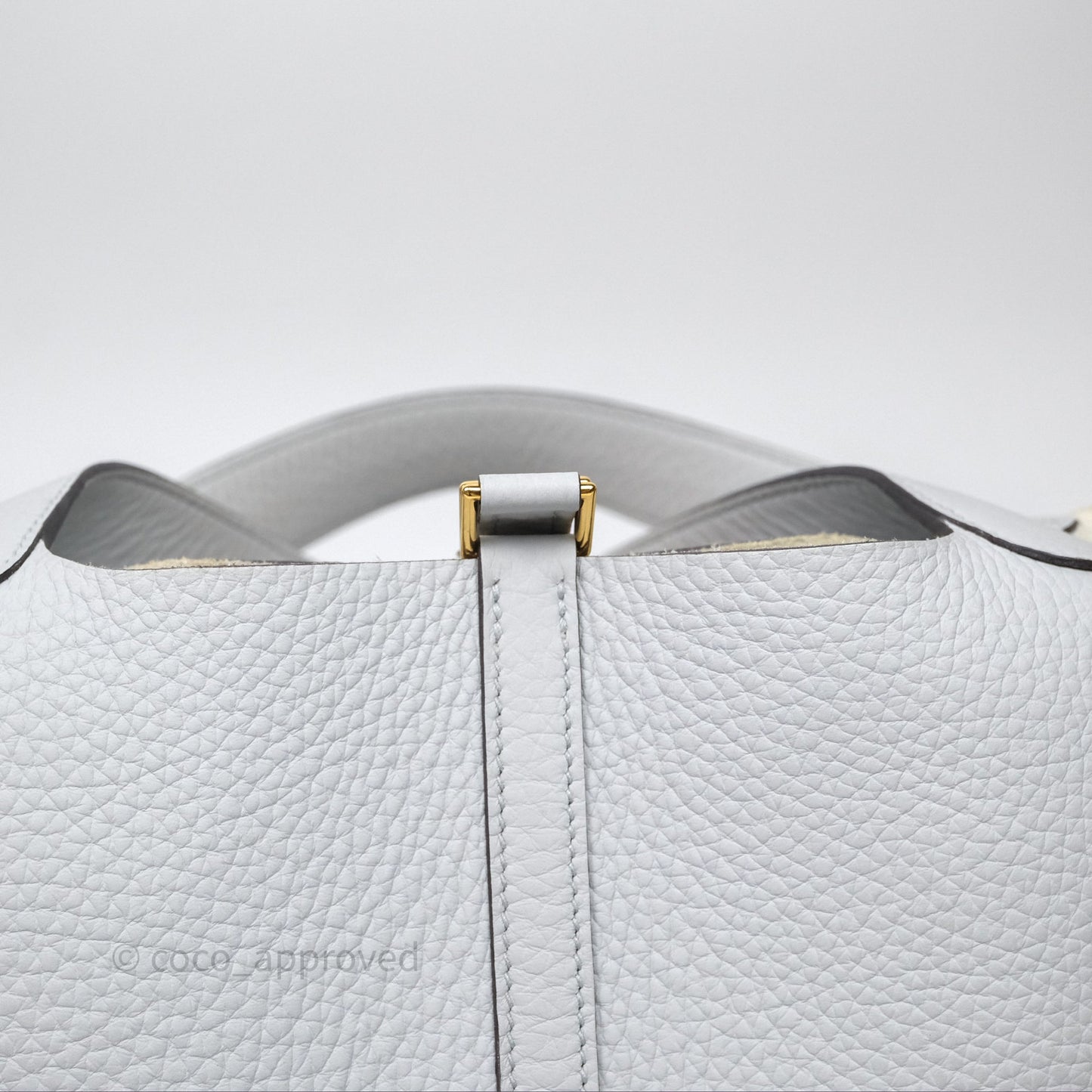Hermès Picotin 22 Bleu Pale 08 Clemence Gold Hardware