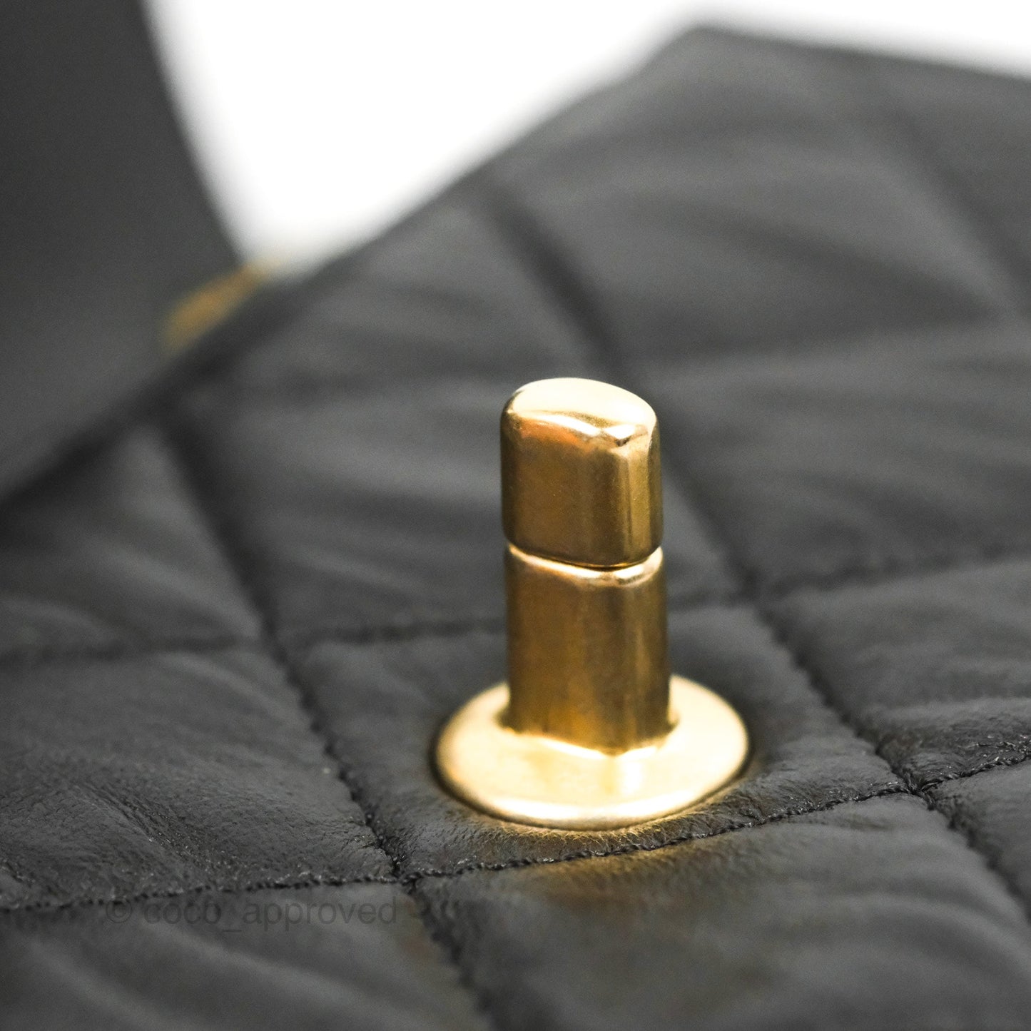 Chanel Mini Flap Bag with Top Handle Black Crumpled Lambskin Aged Gold Hardware