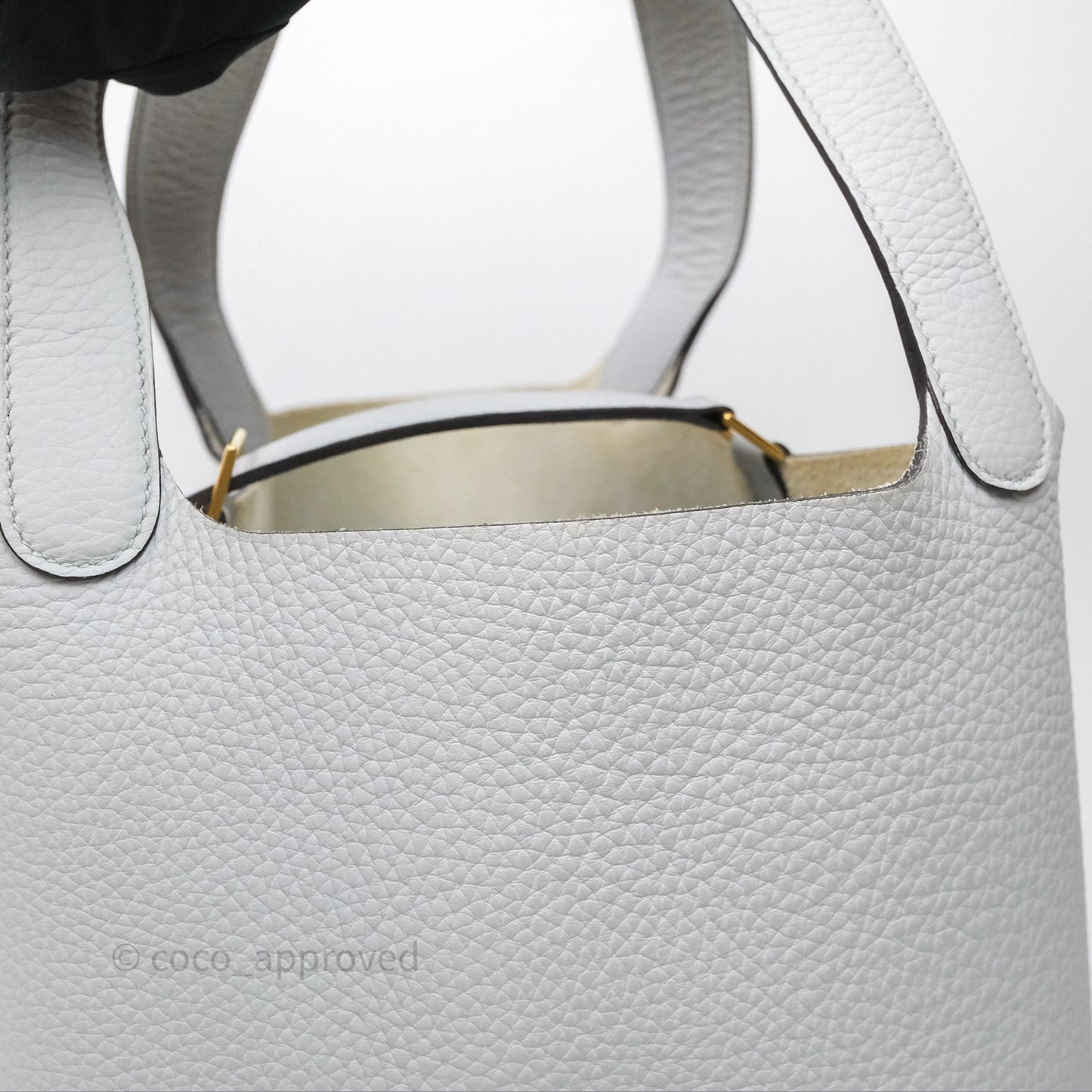 Hermès Picotin 22 Bleu Pale 08 Clemence Gold Hardware