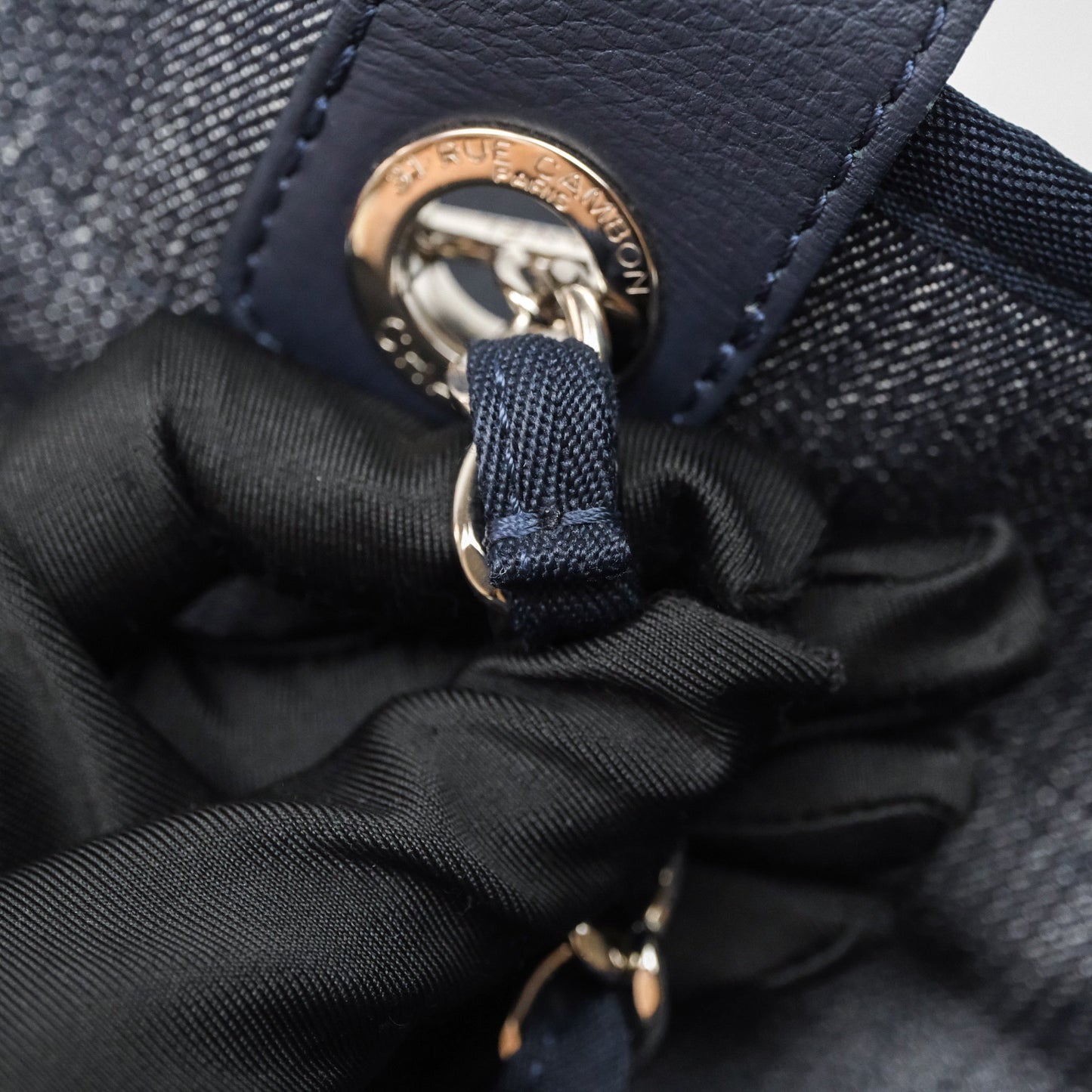 Chanel Large Deauville Tote Denim Canvas Silver Hardware
