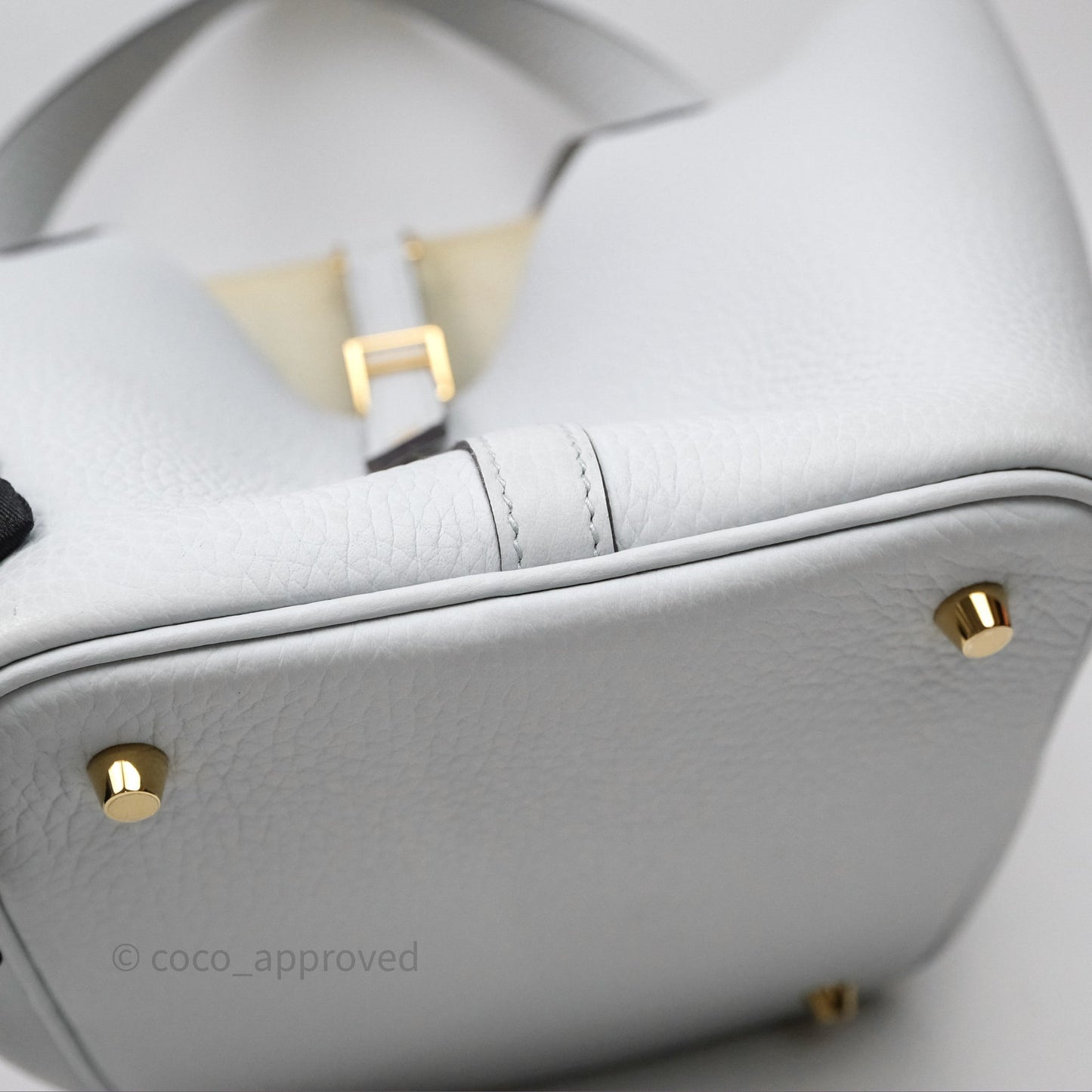 Hermès Picotin 22 Bleu Pale 08 Clemence Gold Hardware