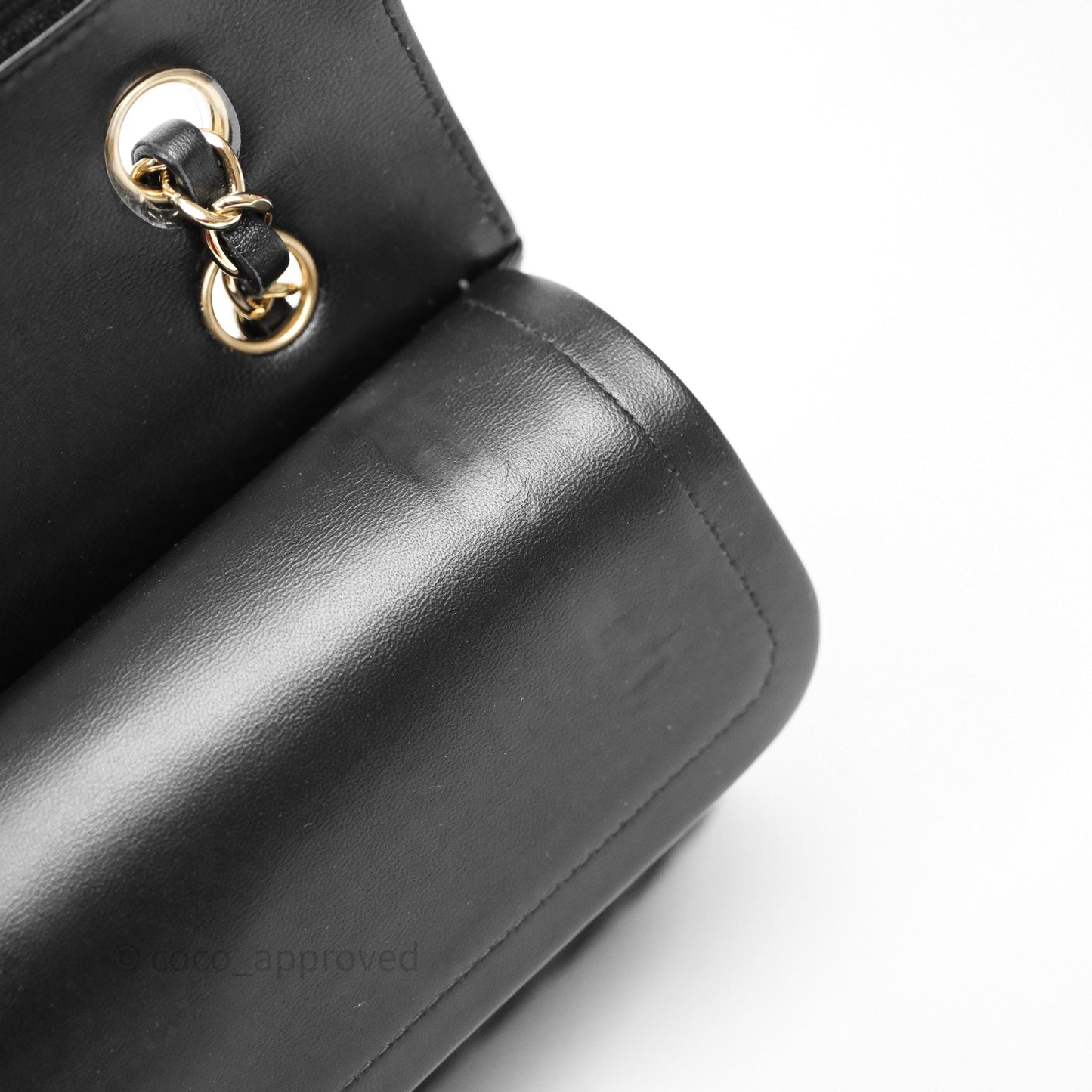 Chanel Classic Medium Flap Chevron Black Lambskin Gold Hardware