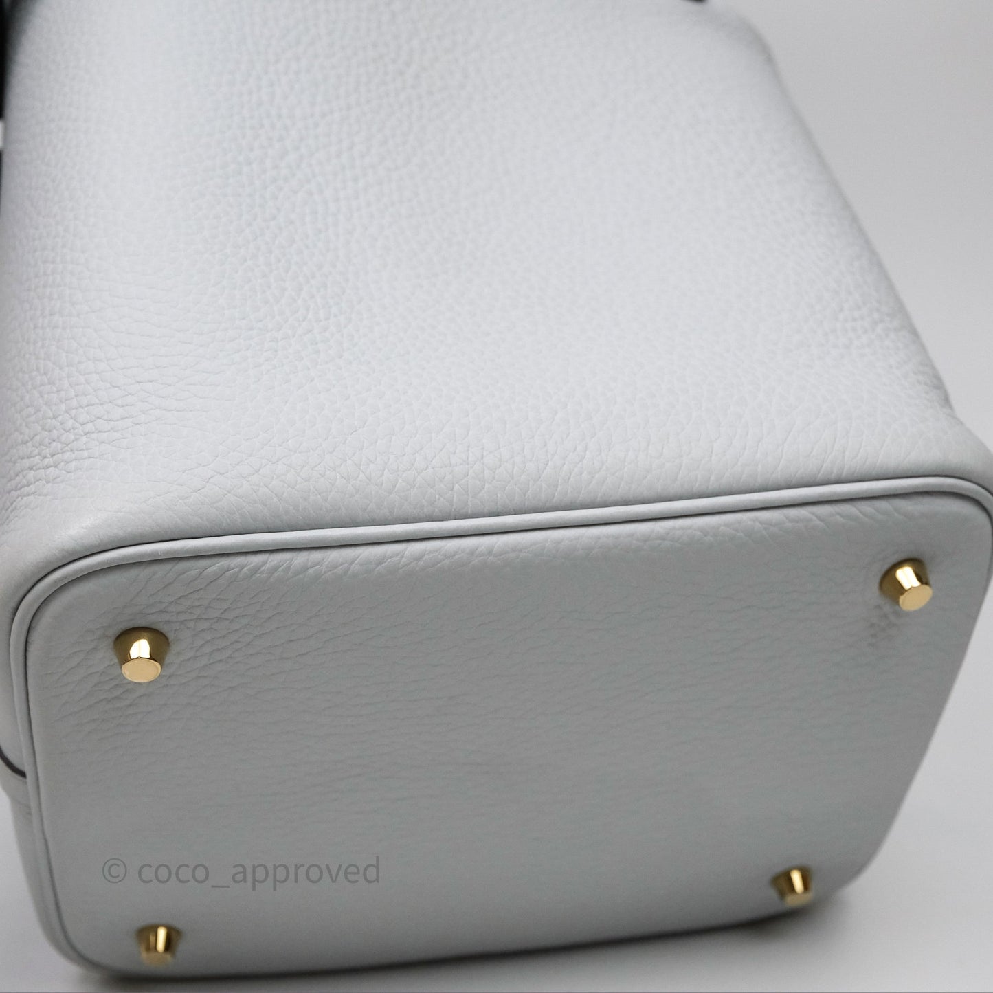Hermès Picotin 22 Bleu Pale 08 Clemence Gold Hardware