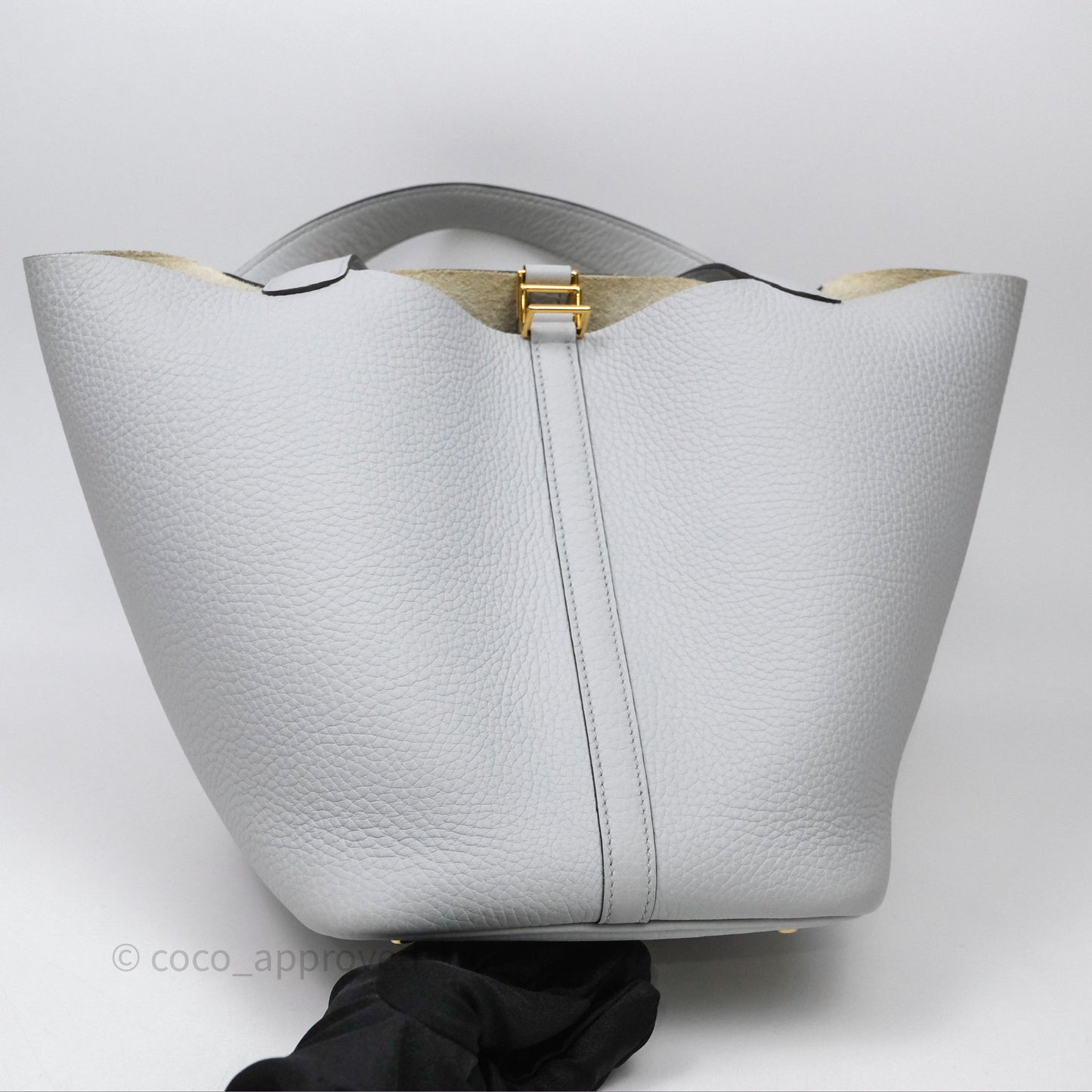 Hermès Picotin 22 Bleu Pale 08 Clemence Gold Hardware