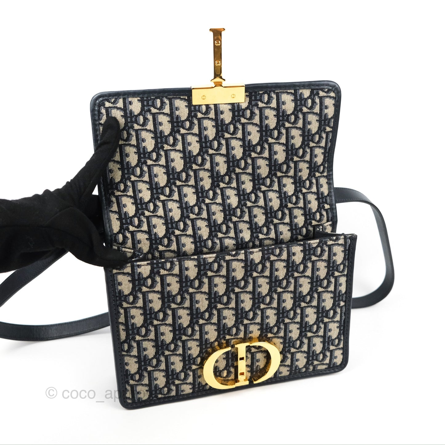 Dior 30 Montaigne Bag Blue Dior Oblique Jacquard