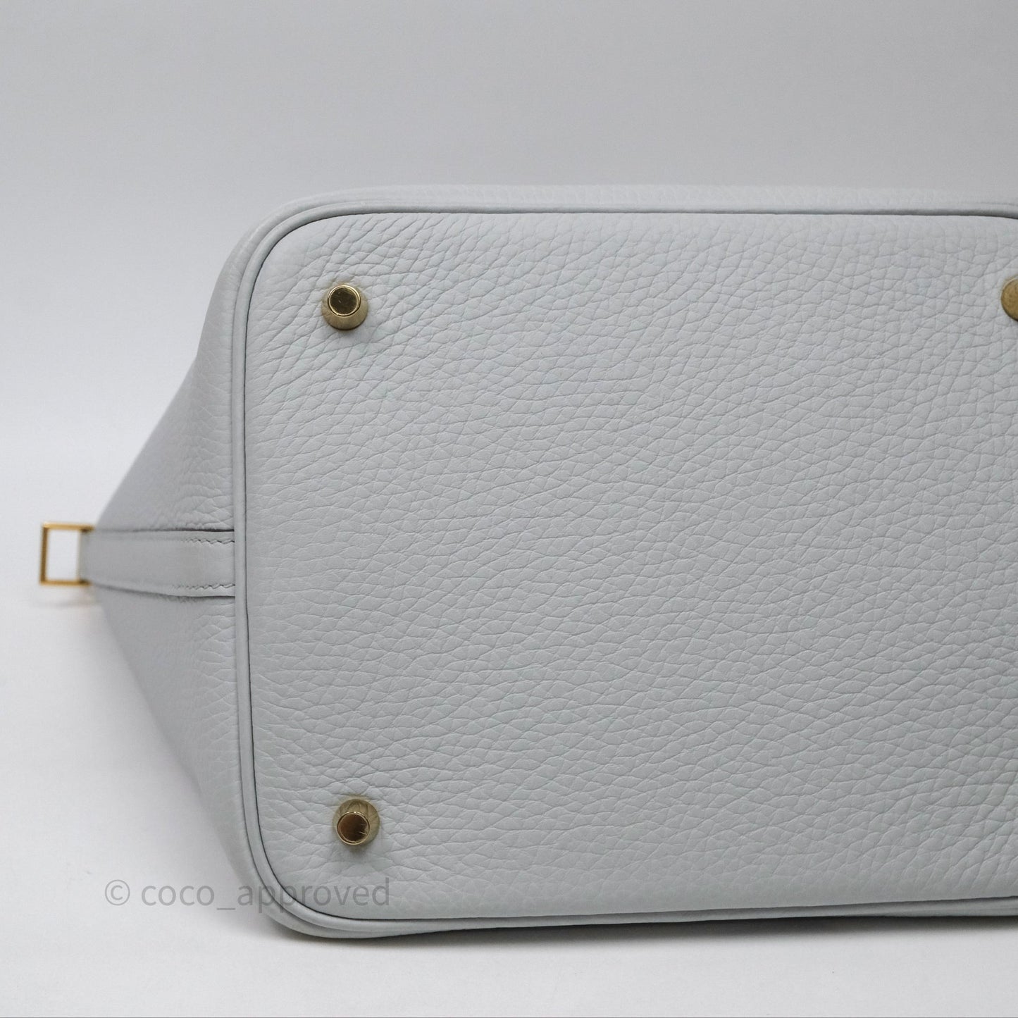 Hermès Picotin 22 Bleu Pale 08 Clemence Gold Hardware