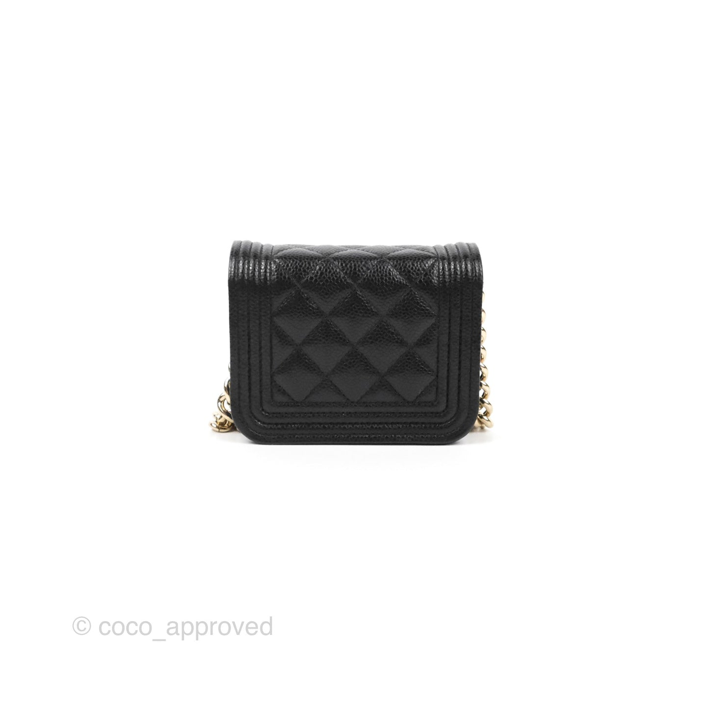 Chanel Quilted Boy Belt Bag Black Caviar Gold Hardware
