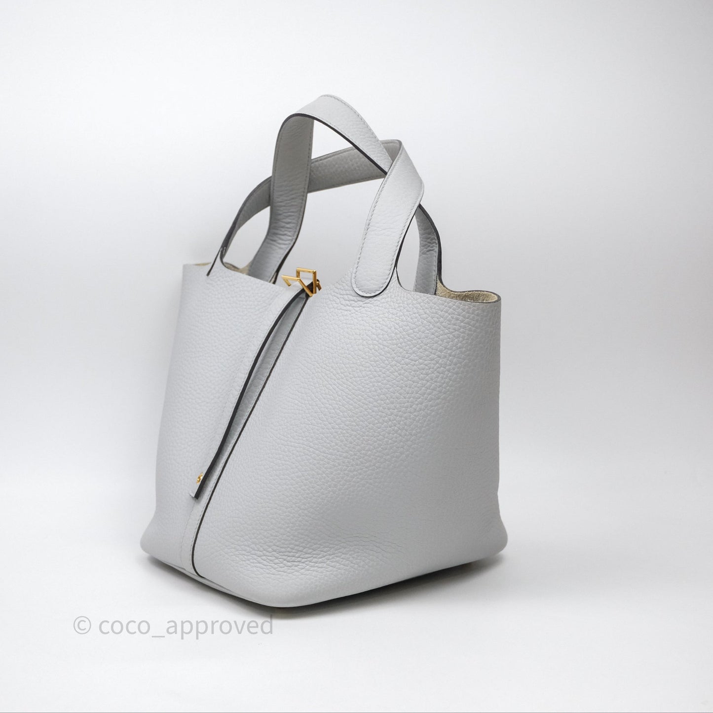Hermès Picotin 22 Bleu Pale 08 Clemence Gold Hardware