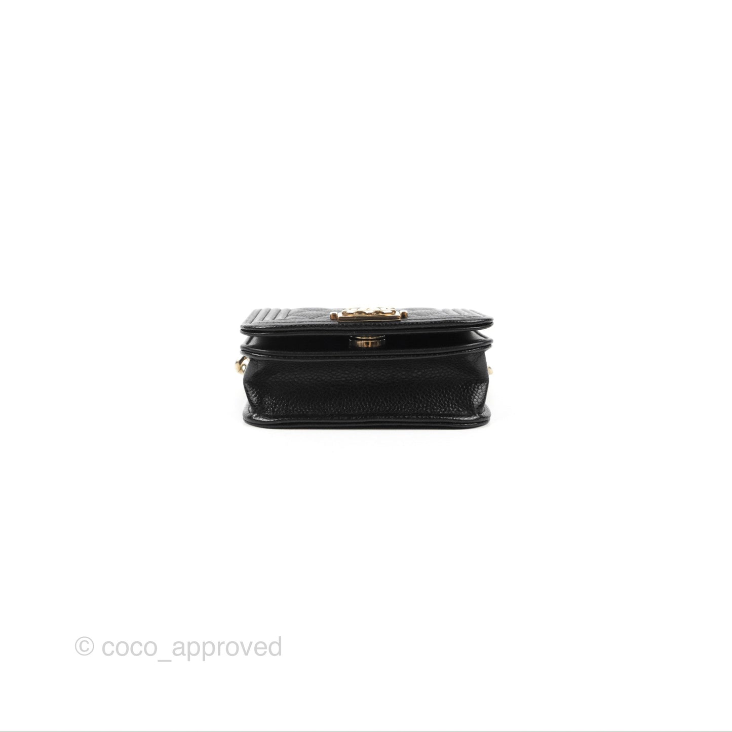 Chanel Quilted Boy Belt Bag Black Caviar Gold Hardware