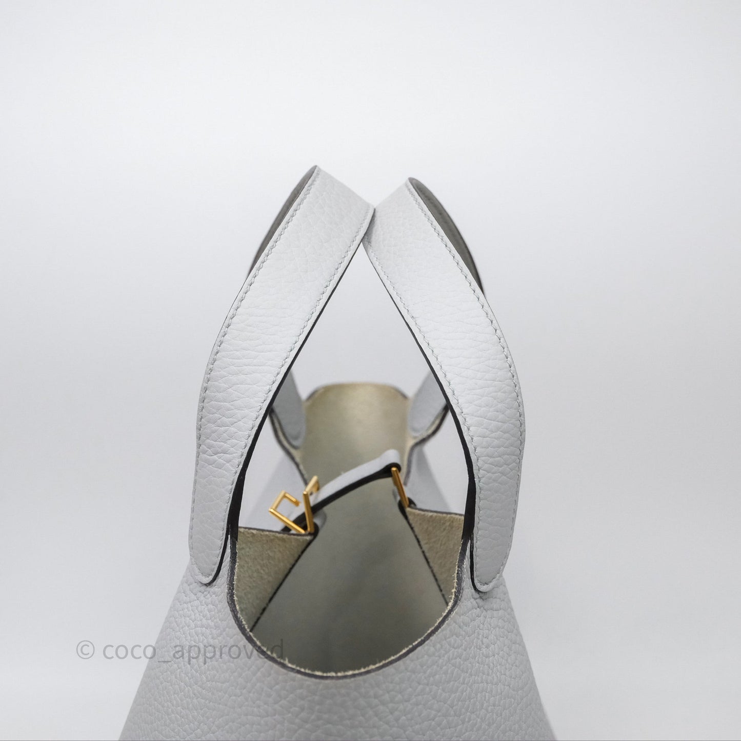 Hermès Picotin 22 Bleu Pale 08 Clemence Gold Hardware
