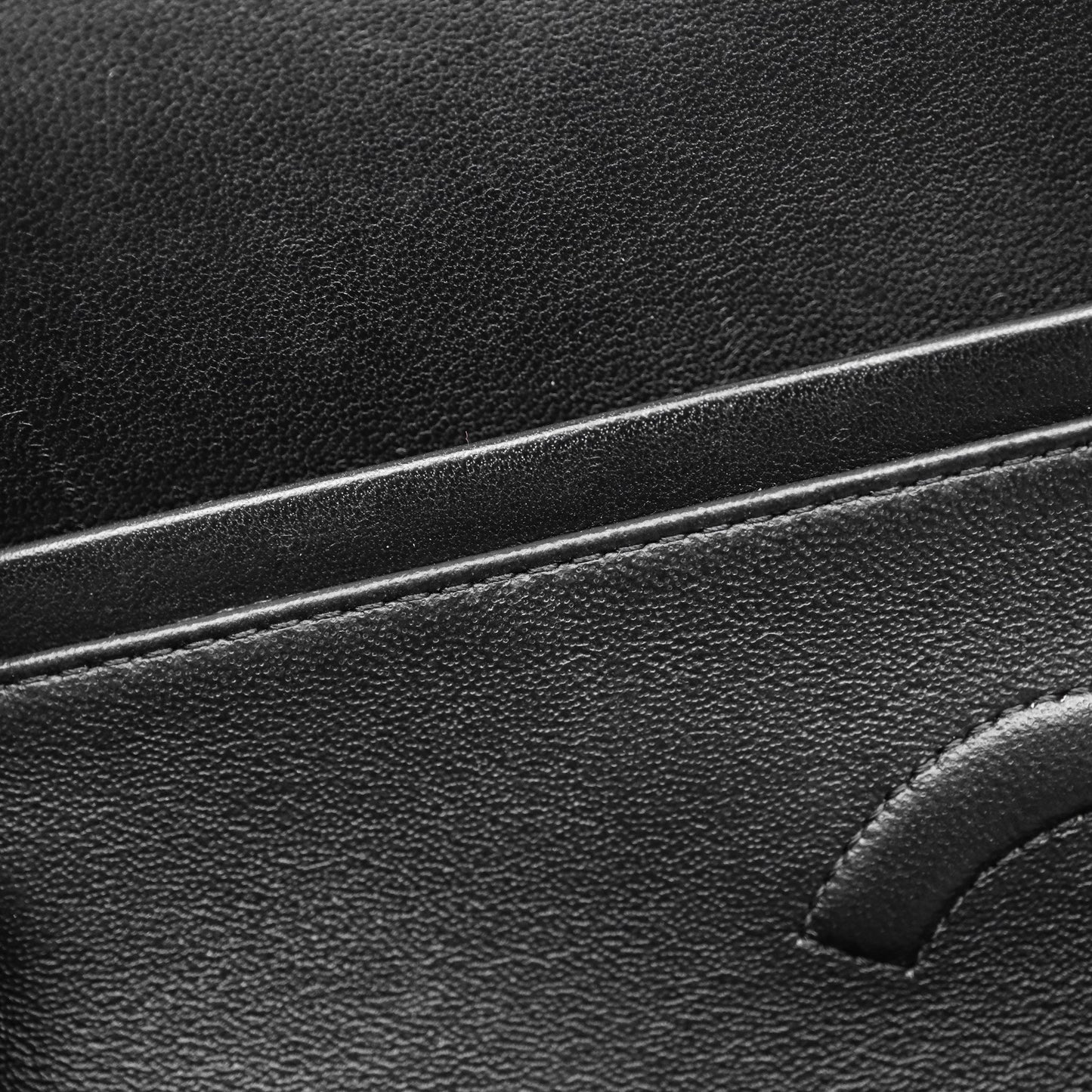 Chanel Classic Medium Flap Chevron Black Lambskin Gold Hardware