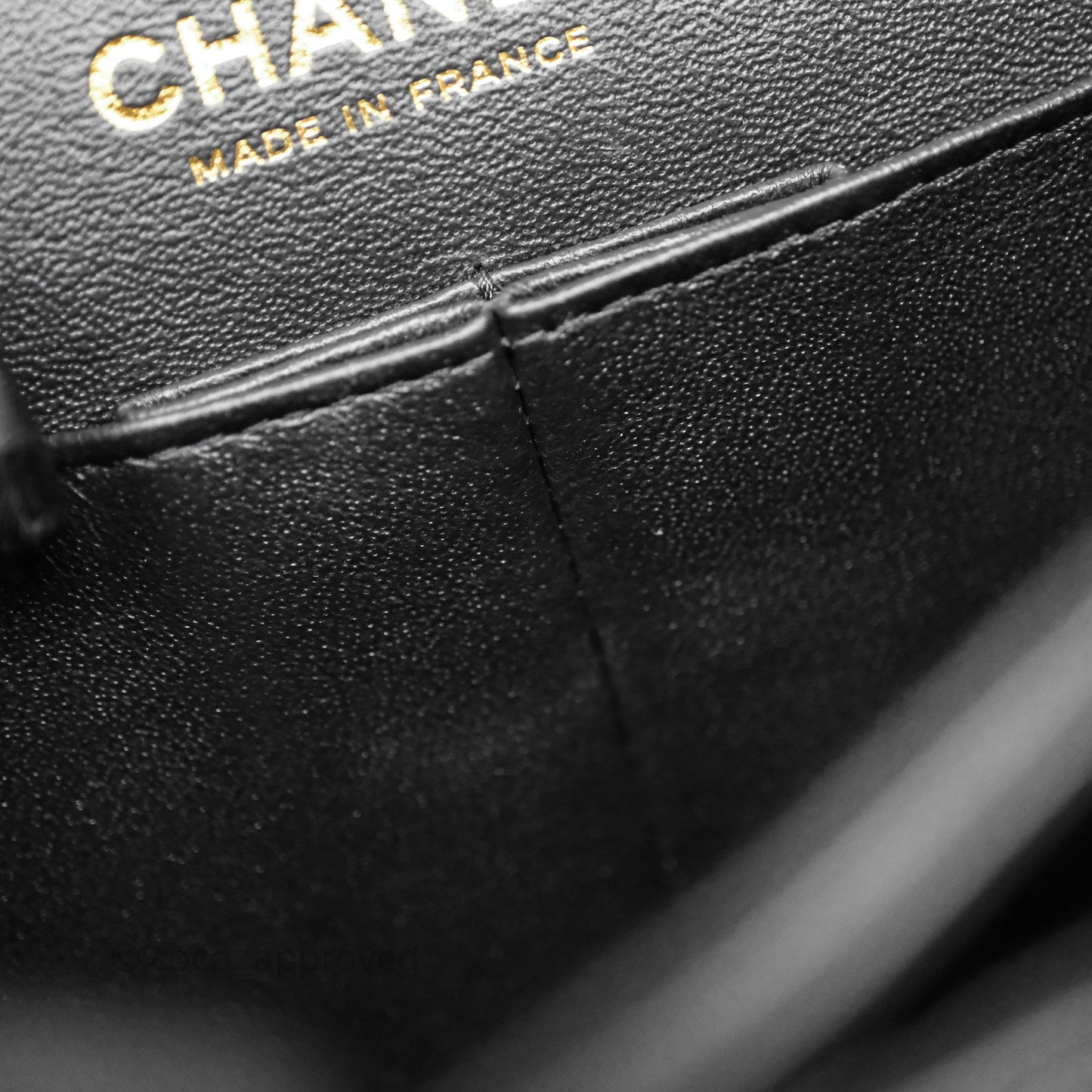 Chanel Classic Medium Flap Chevron Black Lambskin Gold Hardware