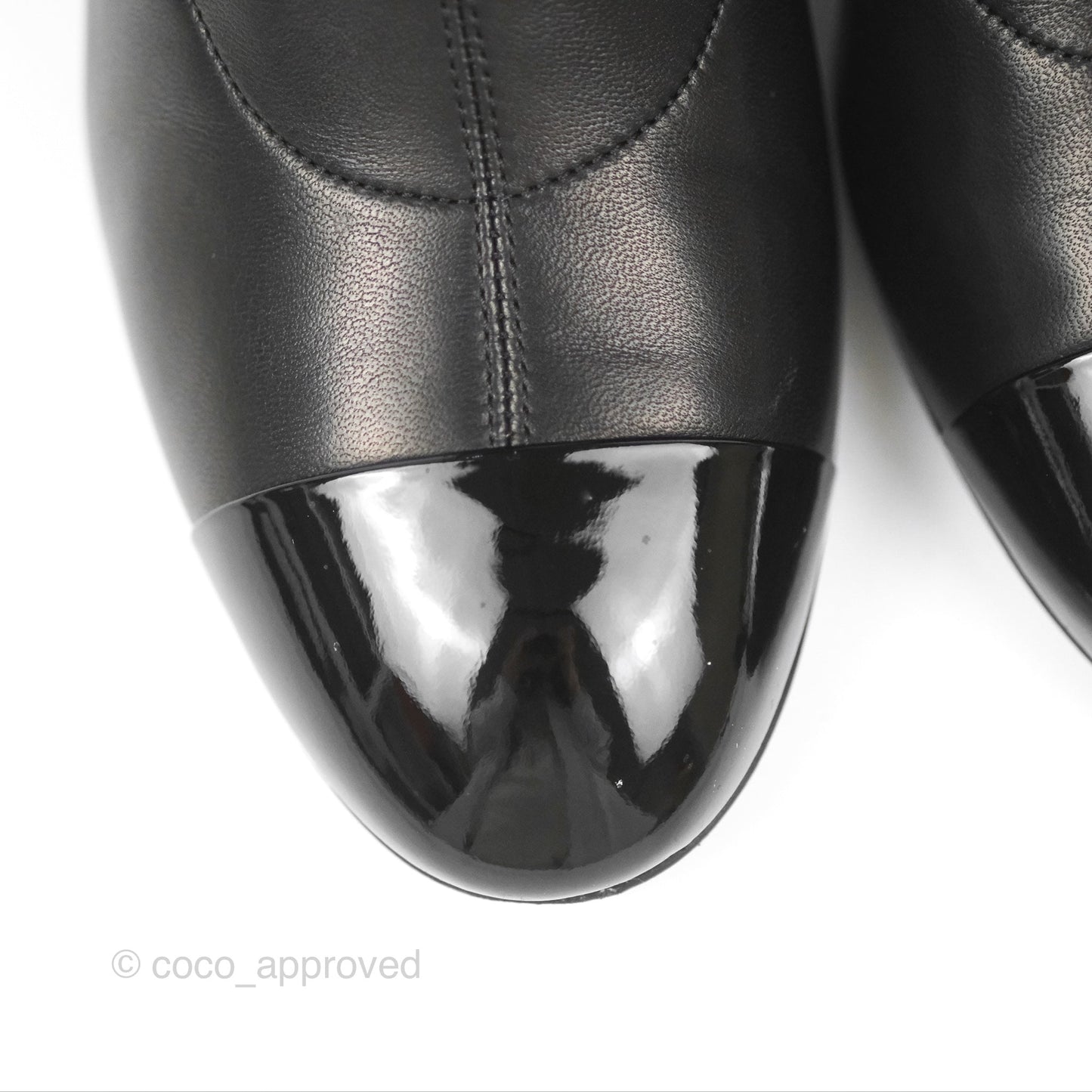 Chanel CC Lock High Boots Black Leather 20C Size 37