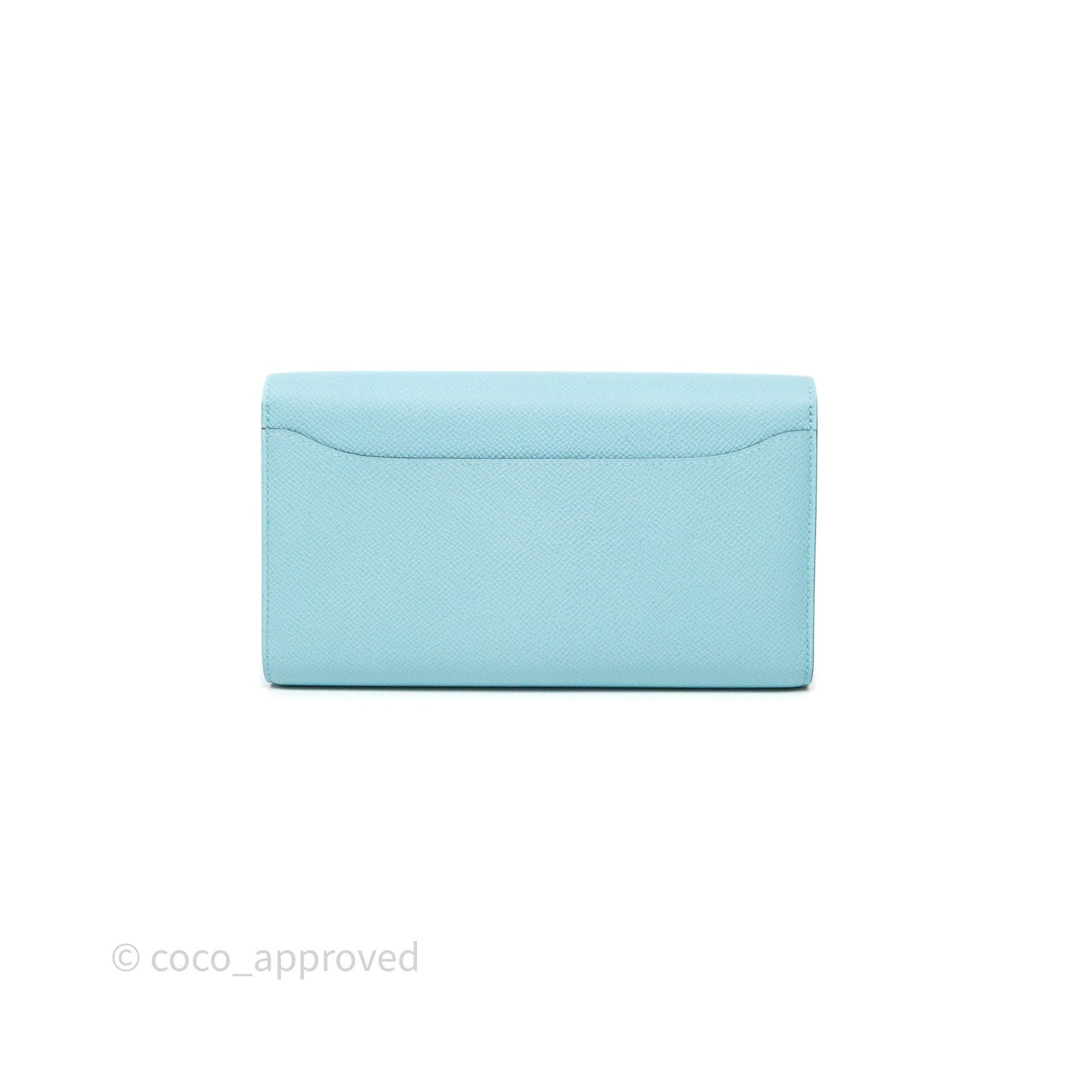 Hermès Constance To Go Wallet Bleu Atoll 3P Epsom Palladium Hardware