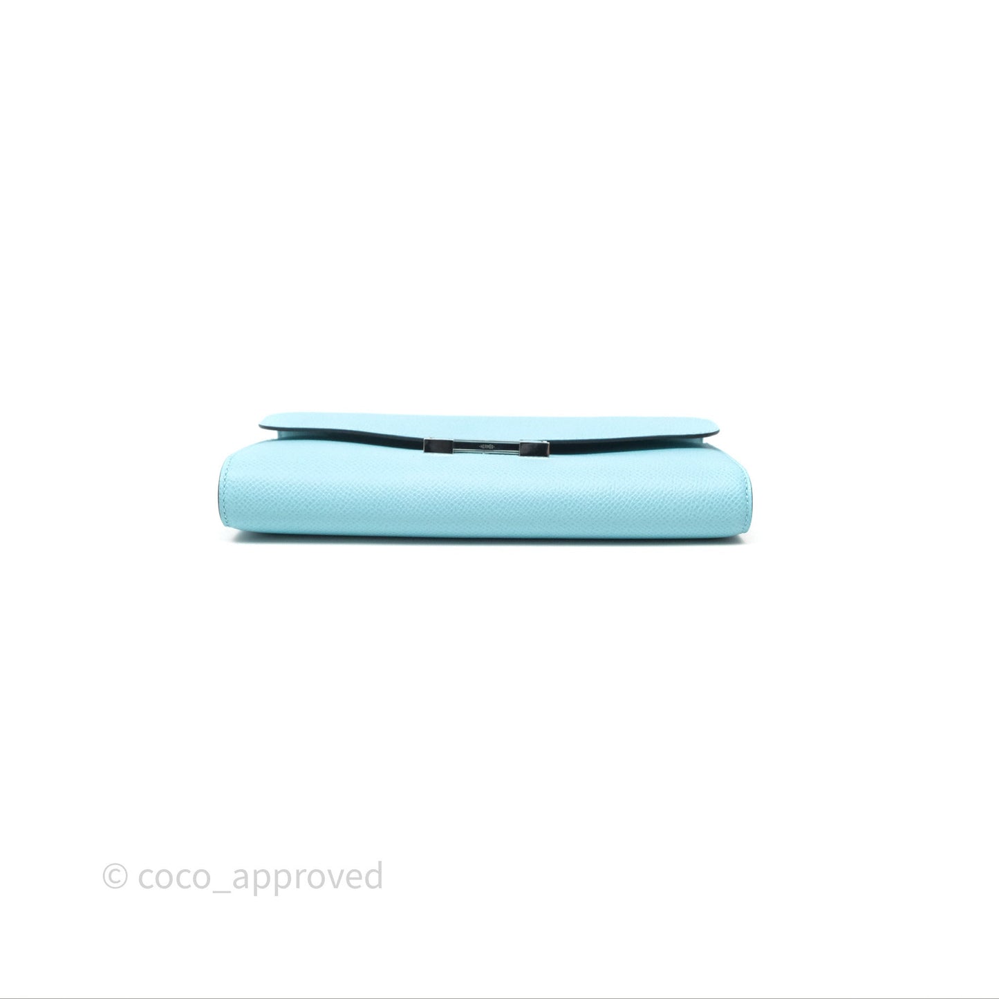 Hermès Constance To Go Wallet Bleu Atoll 3P Epsom Palladium Hardware