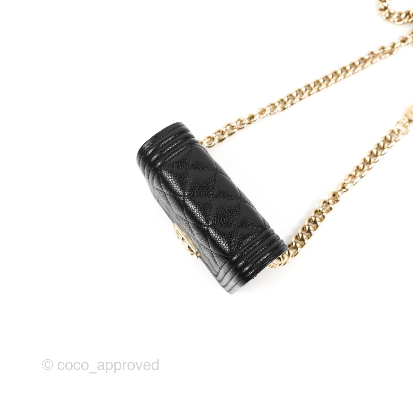 Chanel Quilted Boy Belt Bag Black Caviar Gold Hardware
