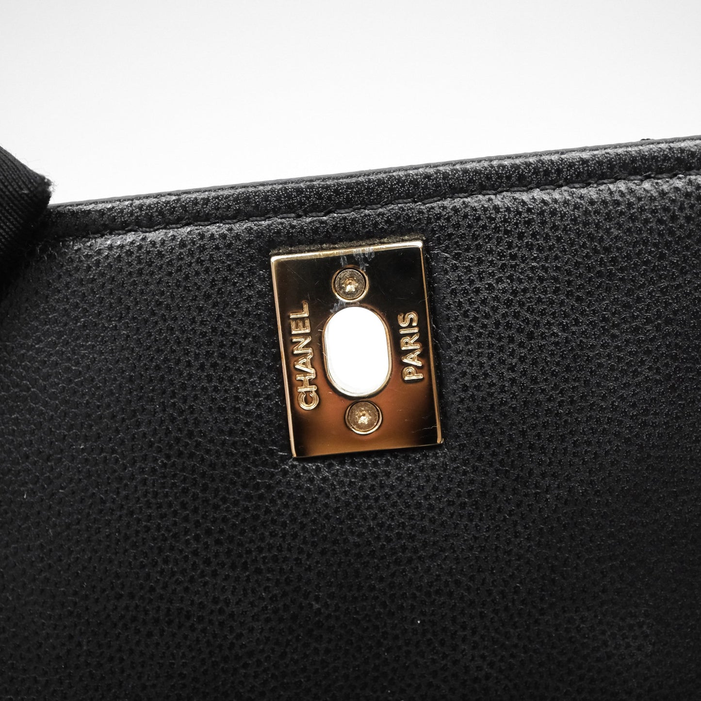 Chanel Small Coco Handle Quilted Black Caviar Gold Hardware
