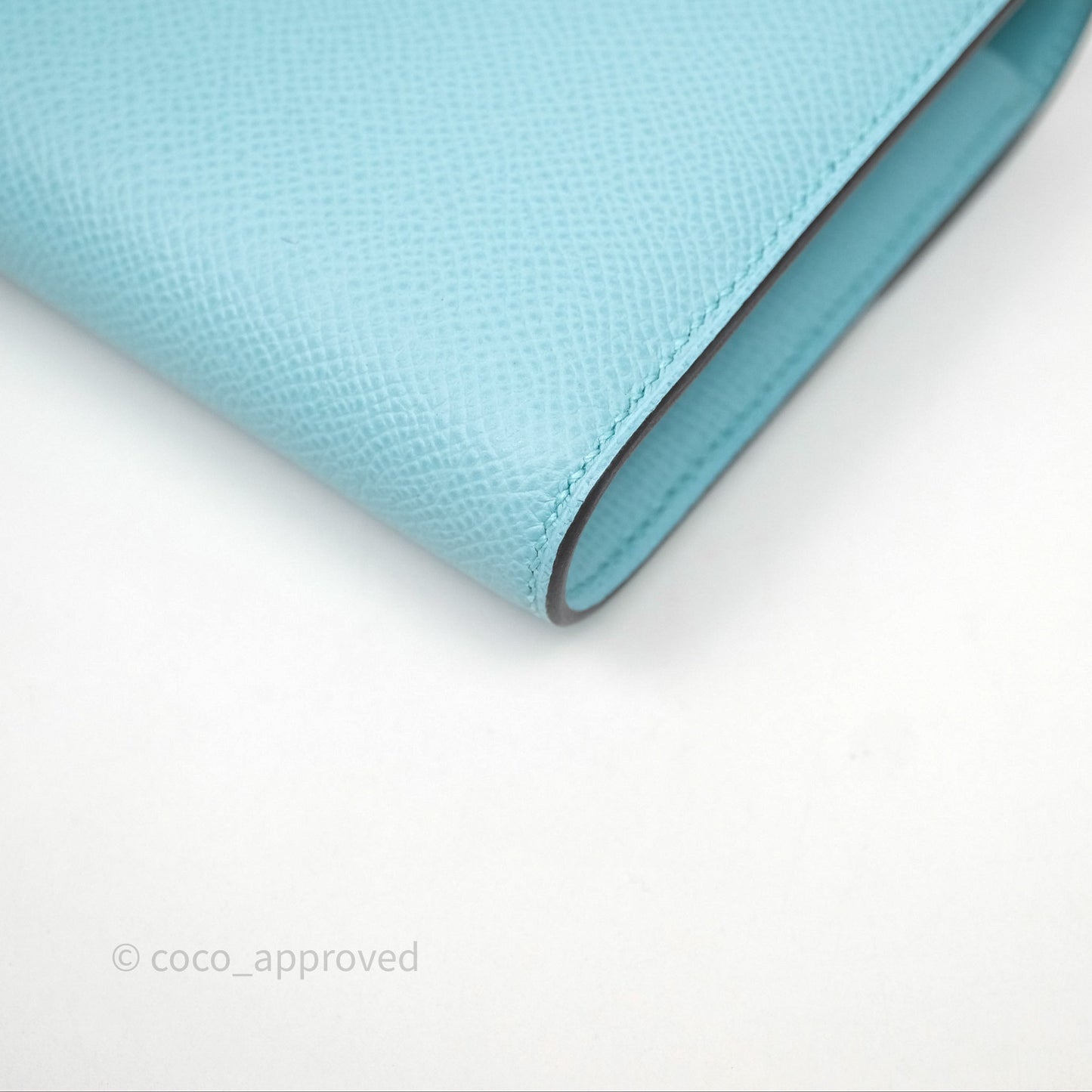 Hermès Constance To Go Wallet Bleu Atoll 3P Epsom Palladium Hardware