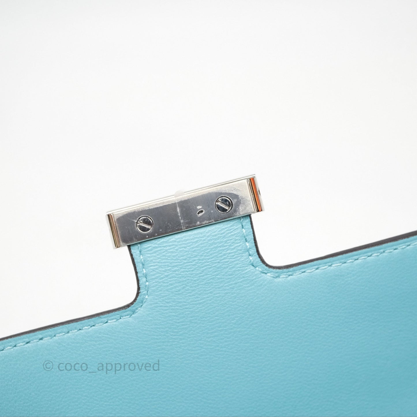 Hermès Constance To Go Wallet Bleu Atoll 3P Epsom Palladium Hardware