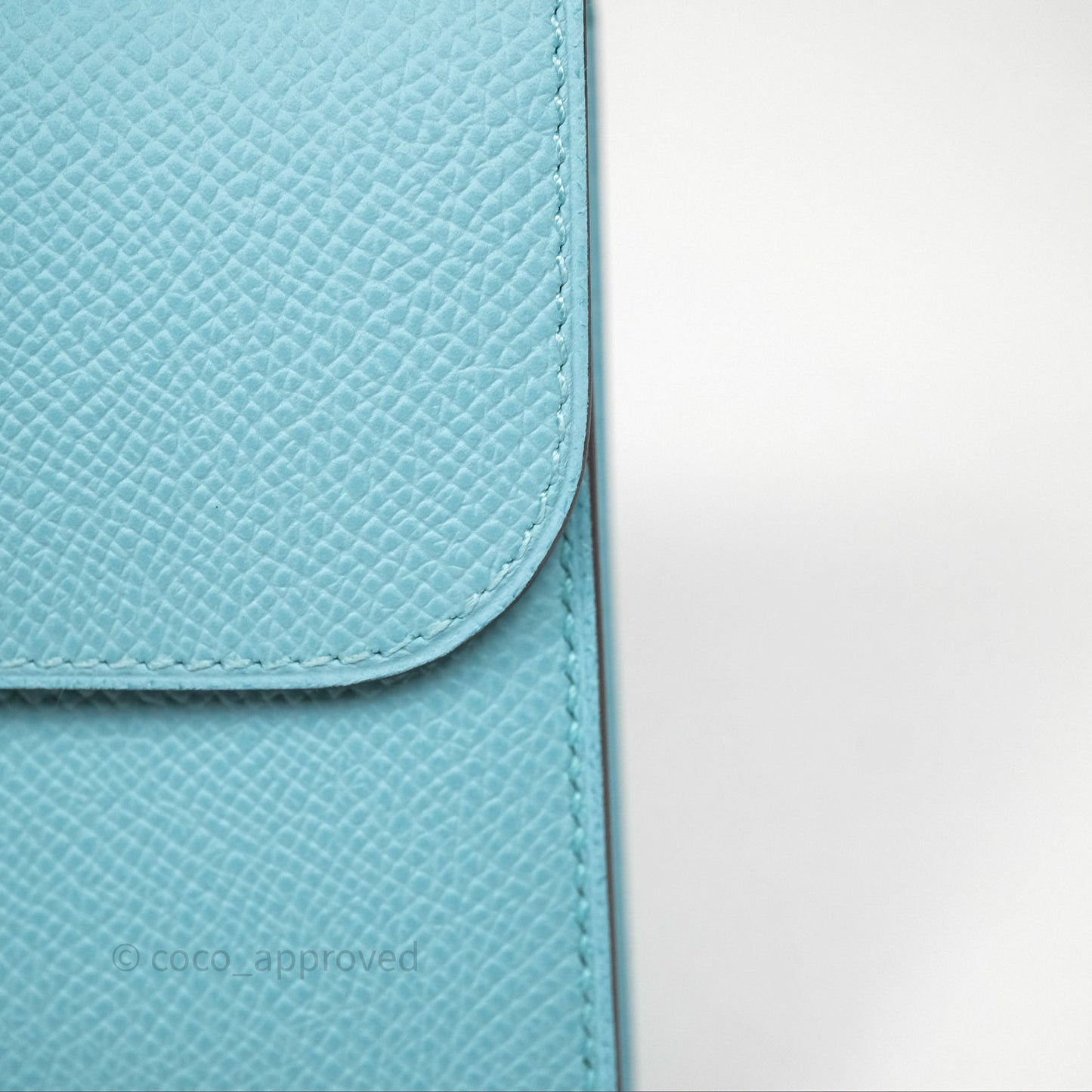 Hermès Constance To Go Wallet Bleu Atoll 3P Epsom Palladium Hardware